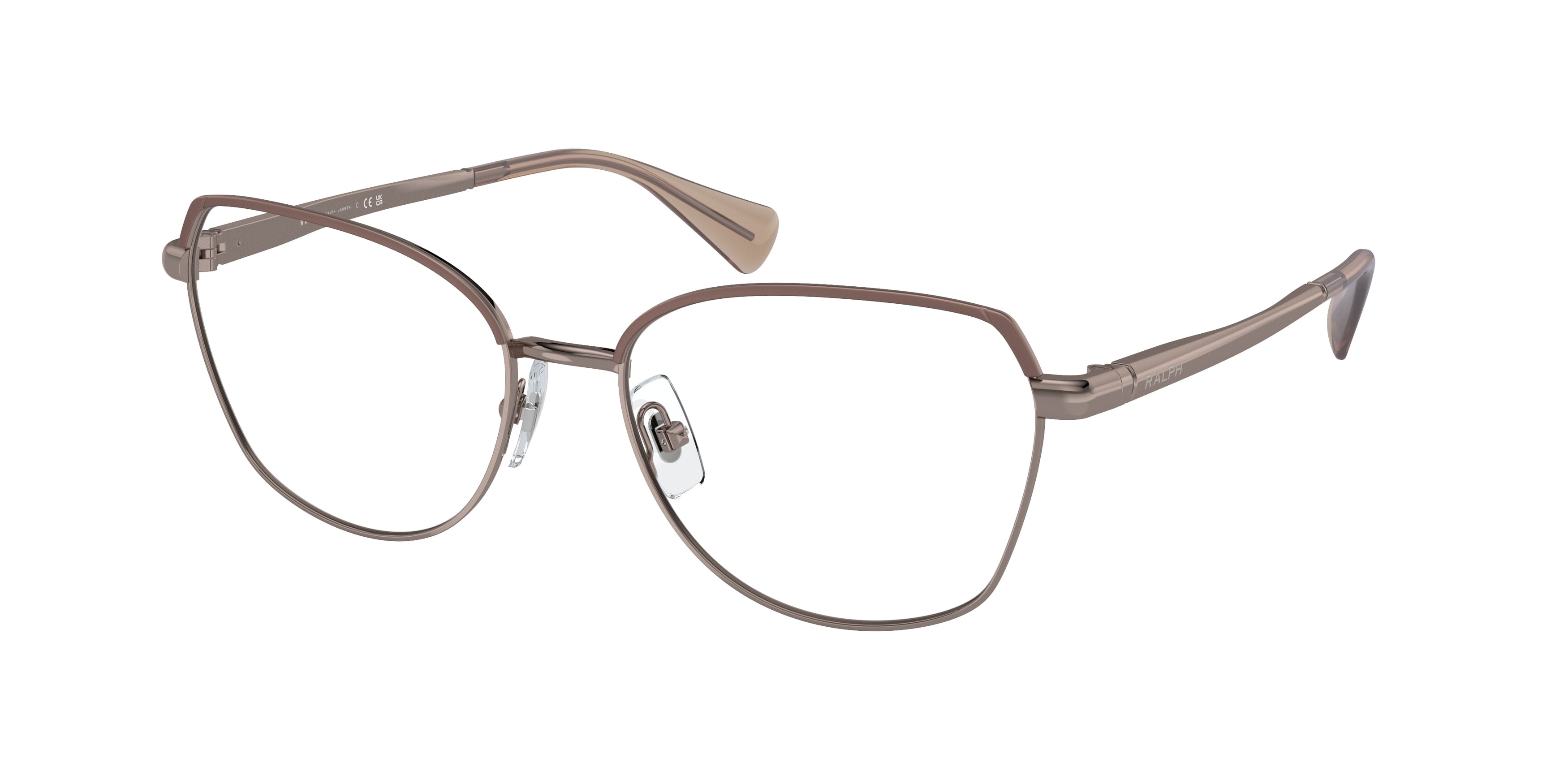 Ralph RA6058 Irregular Eyeglasses  9464-Shiny Rose Gold 55-145-17 - Color Map Gold