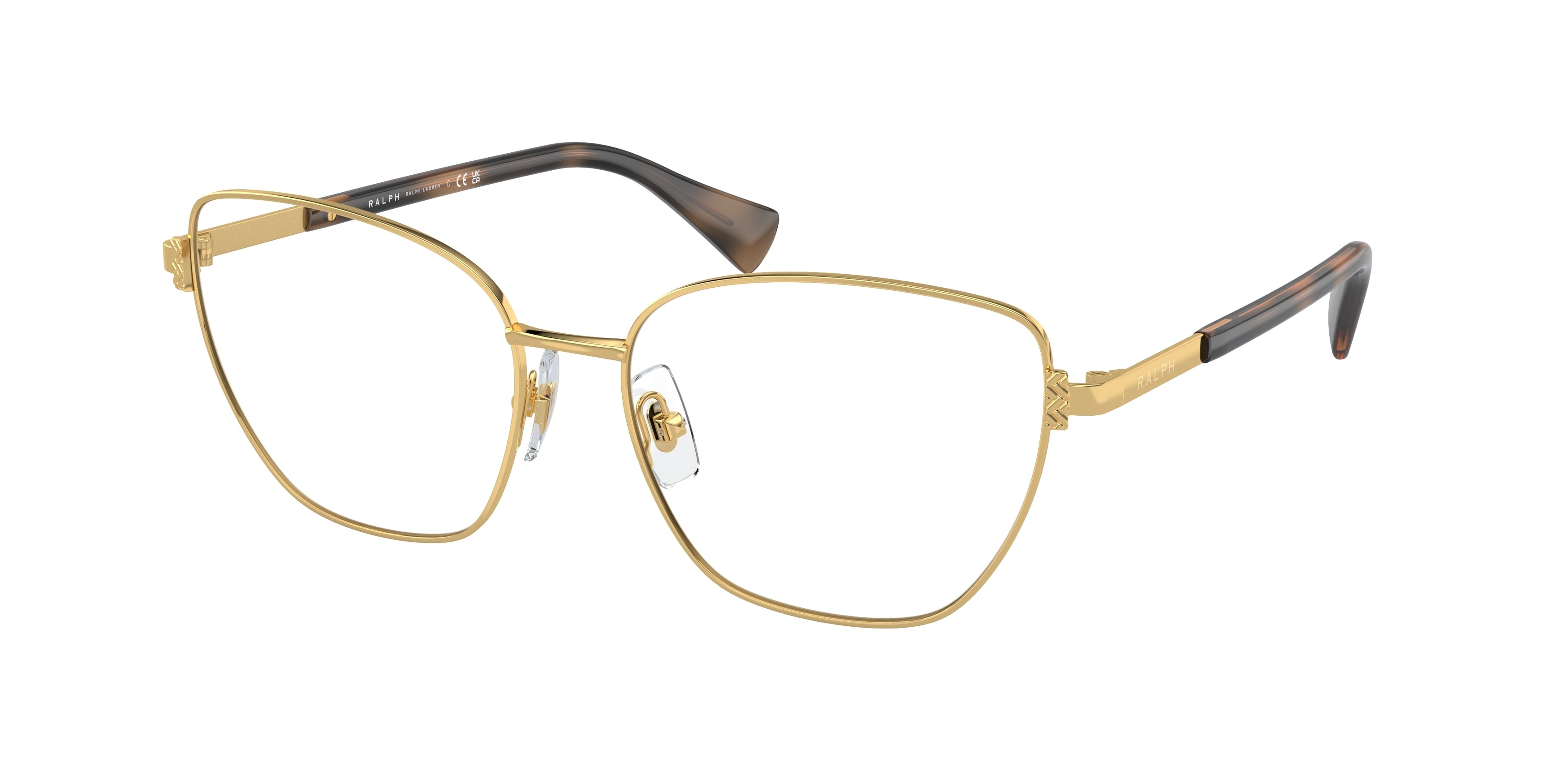 Ralph RA6060 Cat Eye Eyeglasses  9004-Shiny Gold 56-145-16 - Color Map Gold
