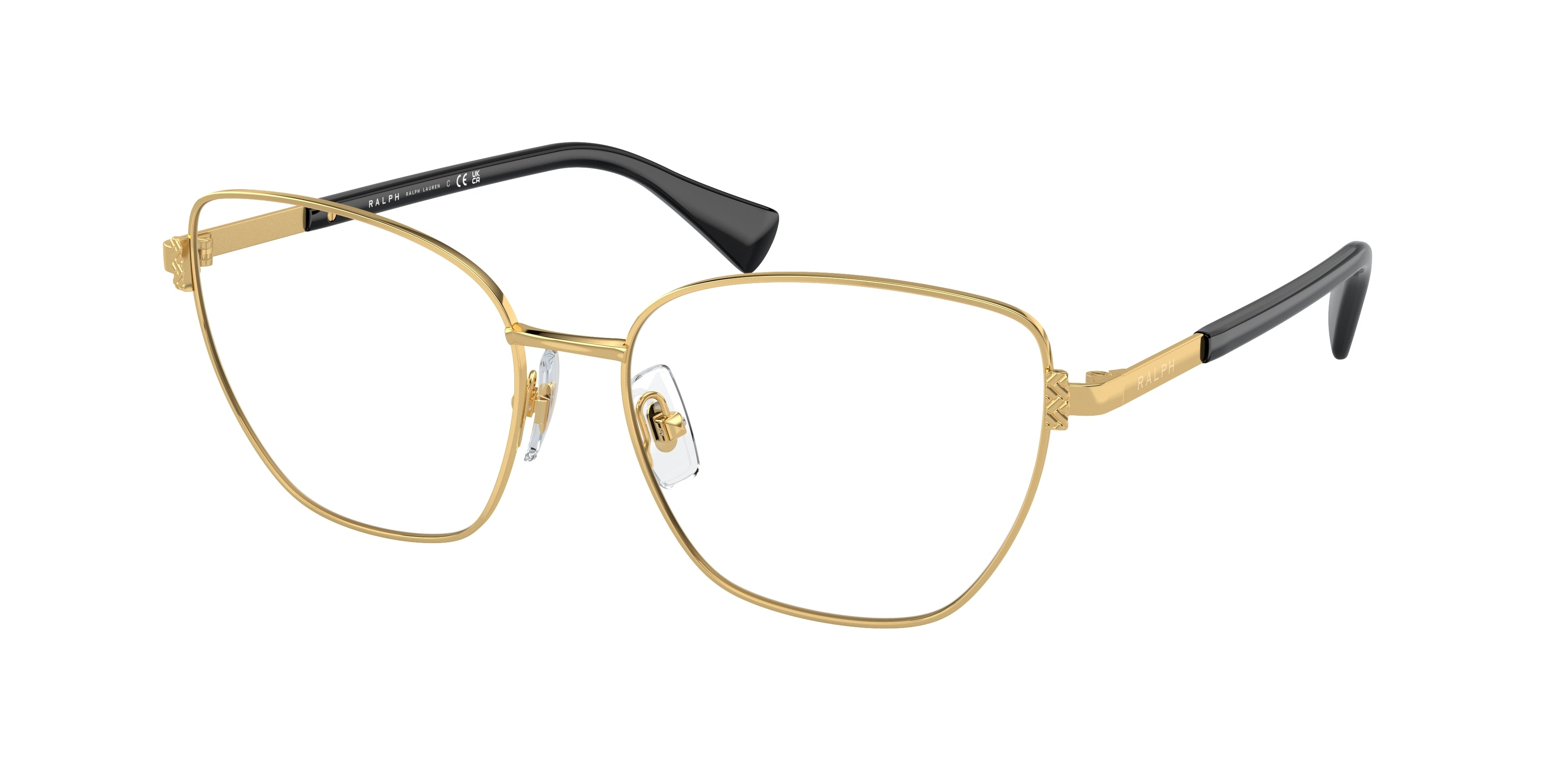 Ralph RA6060 Cat Eye Eyeglasses  9443-Shiny Gold 56-145-16 - Color Map Gold
