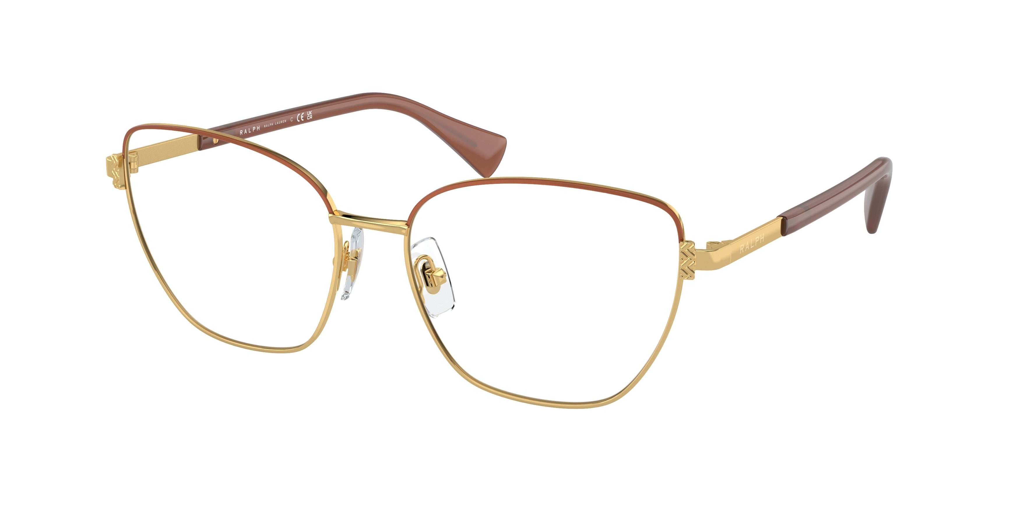 Ralph RA6060 Cat Eye Eyeglasses  9458-Shiny Gold 56-145-16 - Color Map Gold