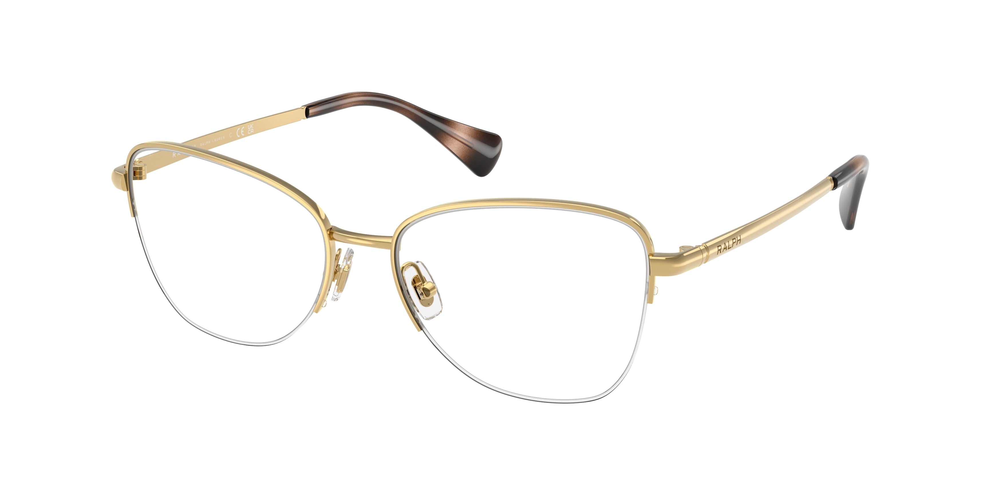 Ralph RA6061 Irregular Eyeglasses  9004-Shiny Gold 55-145-16 - Color Map Gold