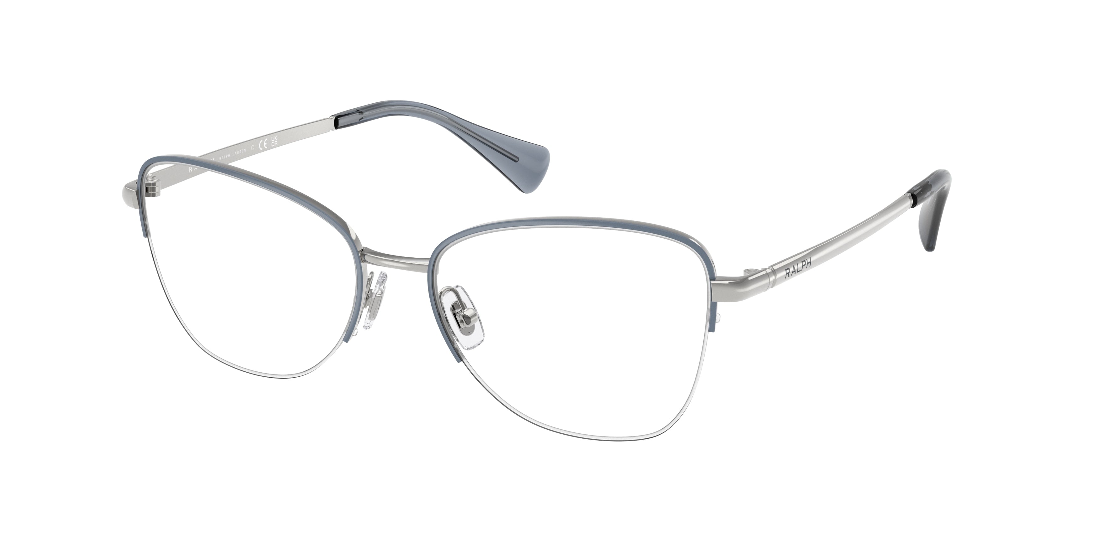 Ralph RA6061 Irregular Eyeglasses  9459-Shiny Blue 55-145-16 - Color Map Blue