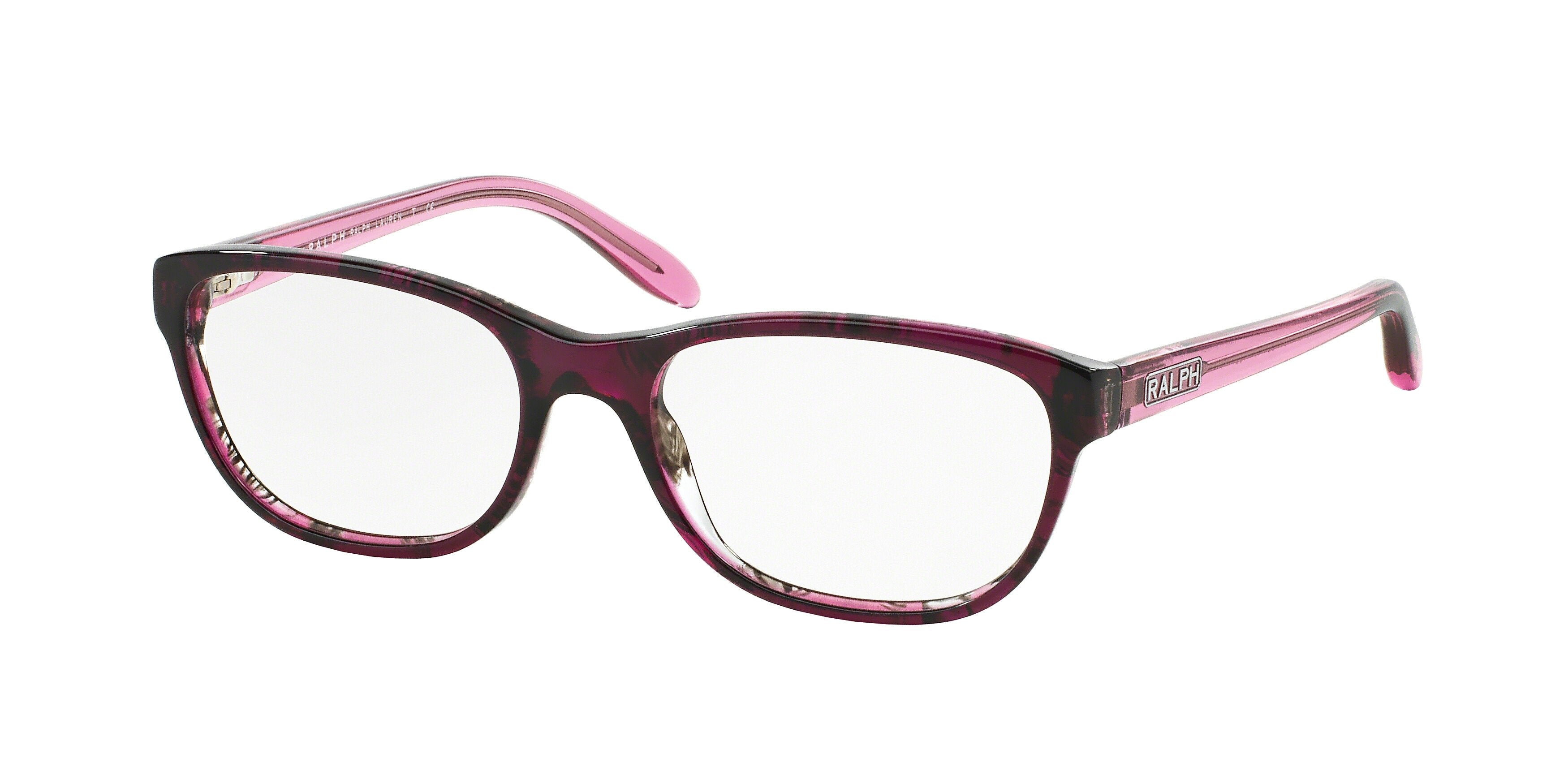 Ralph RA7043 Square Eyeglasses  1154-Shiny Transparent Purple 51-135-17 - Color Map Violet