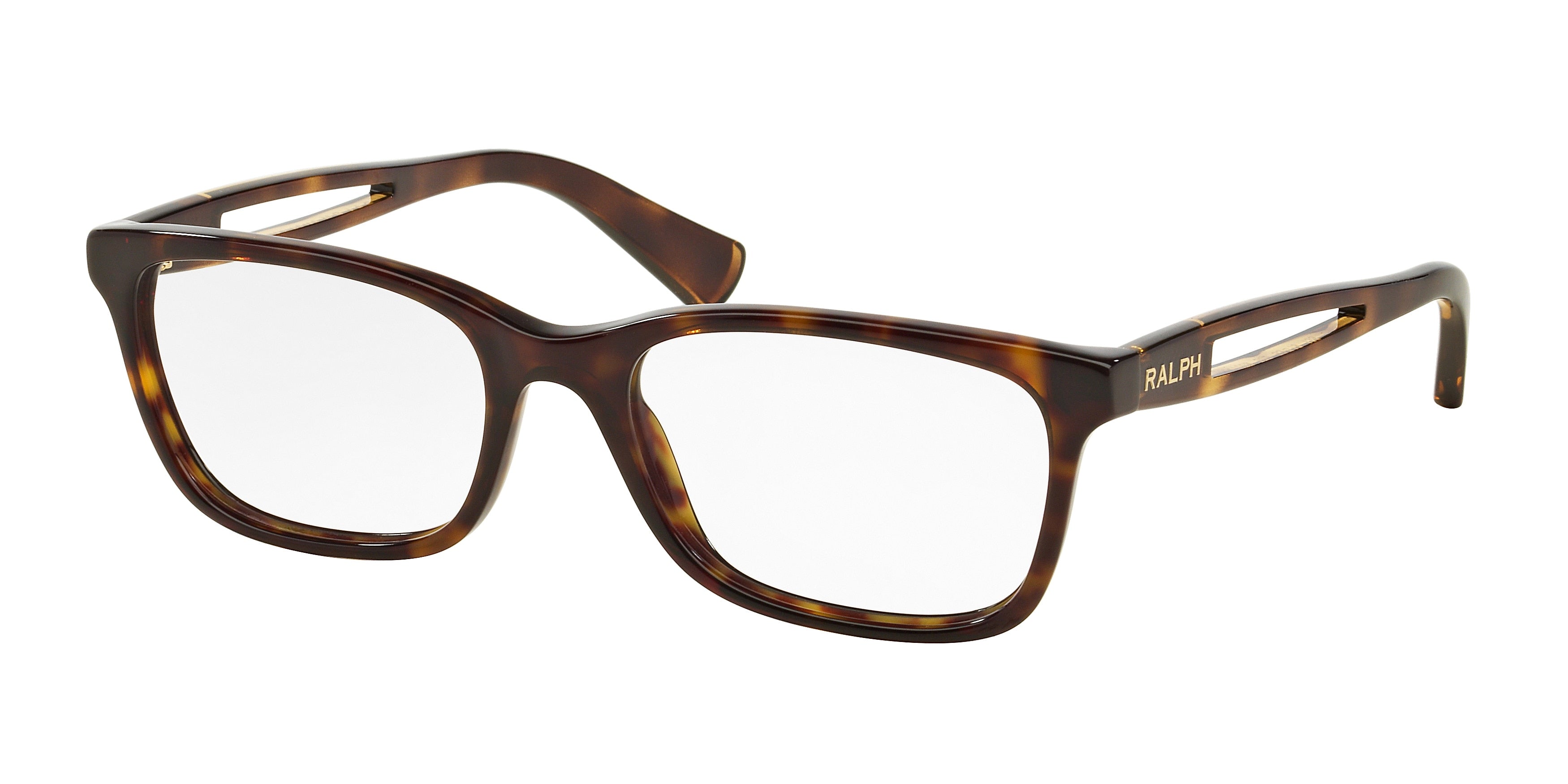 Ralph RA7069 Square Eyeglasses  502-Shiny Dark Havana 53-135-18 - Color Map Tortoise