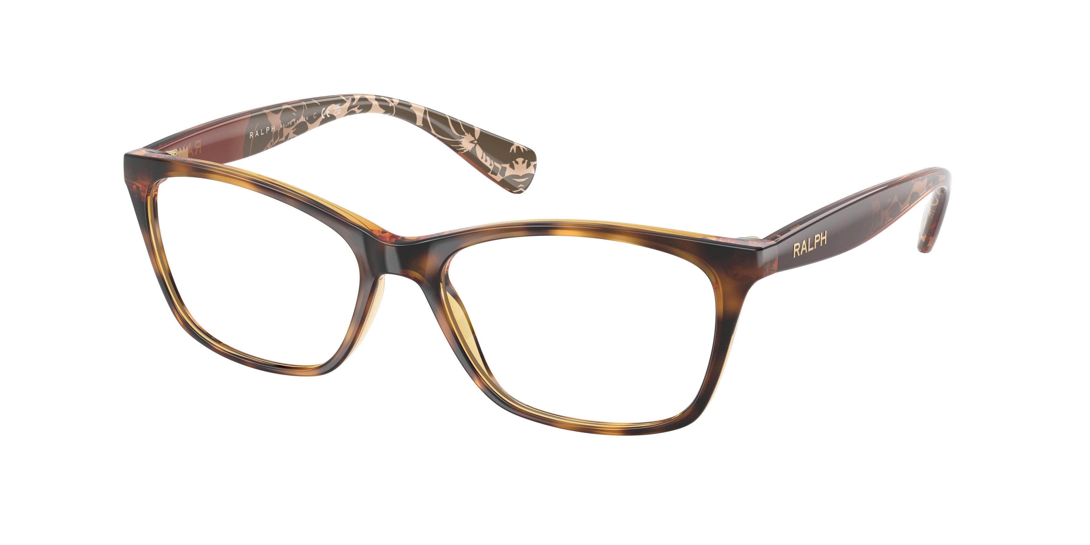 Ralph RA7071 Cat Eye Eyeglasses  502-Dark Havana 52-140-16 - Color Map Brown