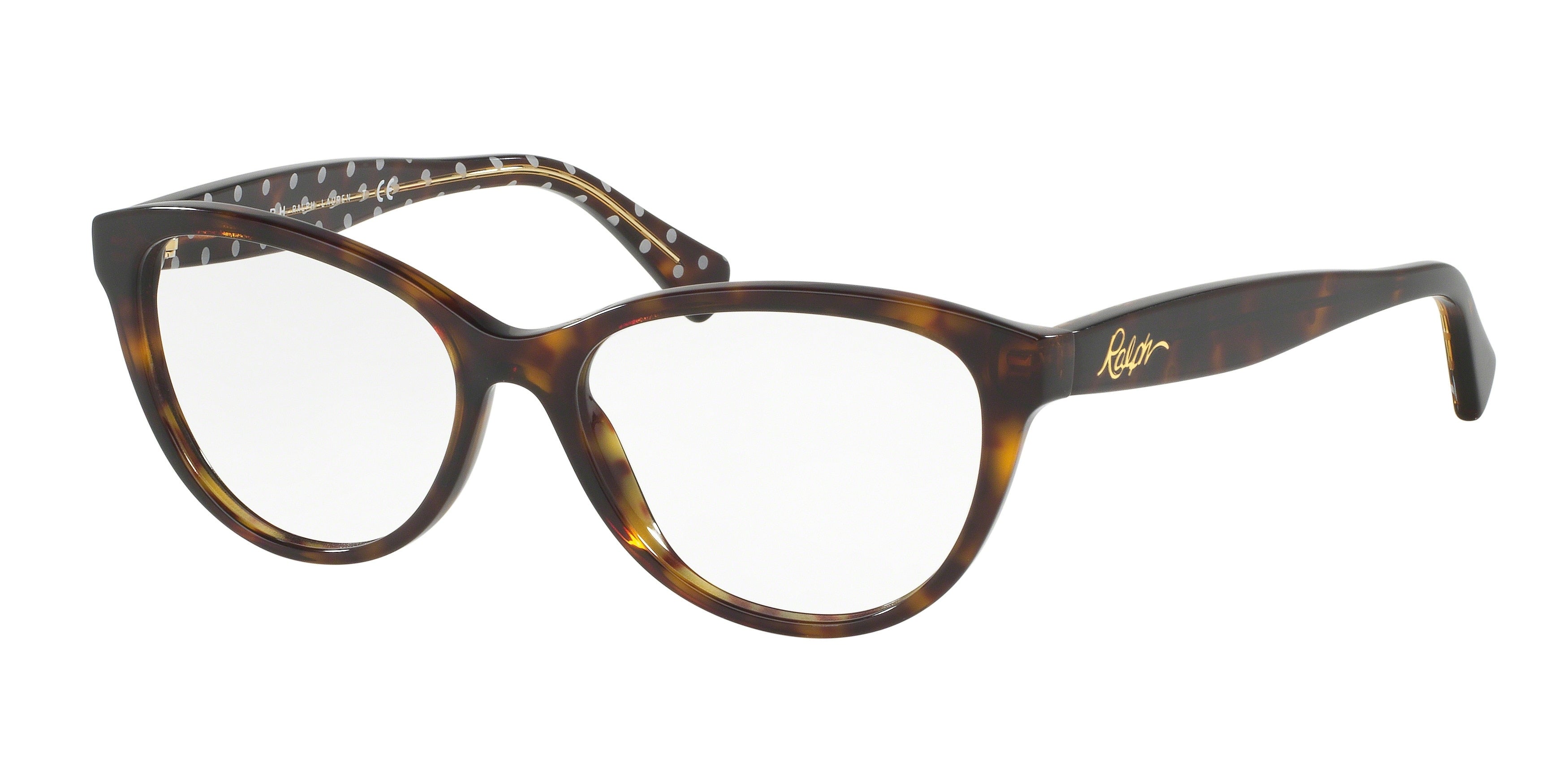 Ralph RA7075 Cat Eye Eyeglasses  502-Shiny Dark Havana 54-140-16 - Color Map Tortoise