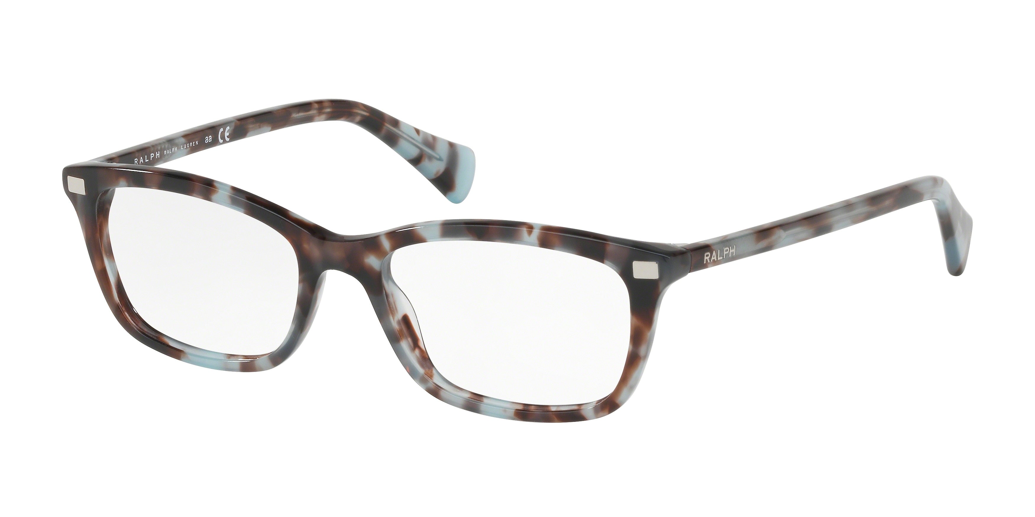 Ralph RA7089 Rectangle Eyeglasses  1692-Shiny Blue Tortoise 53-140-17 - Color Map Tortoise