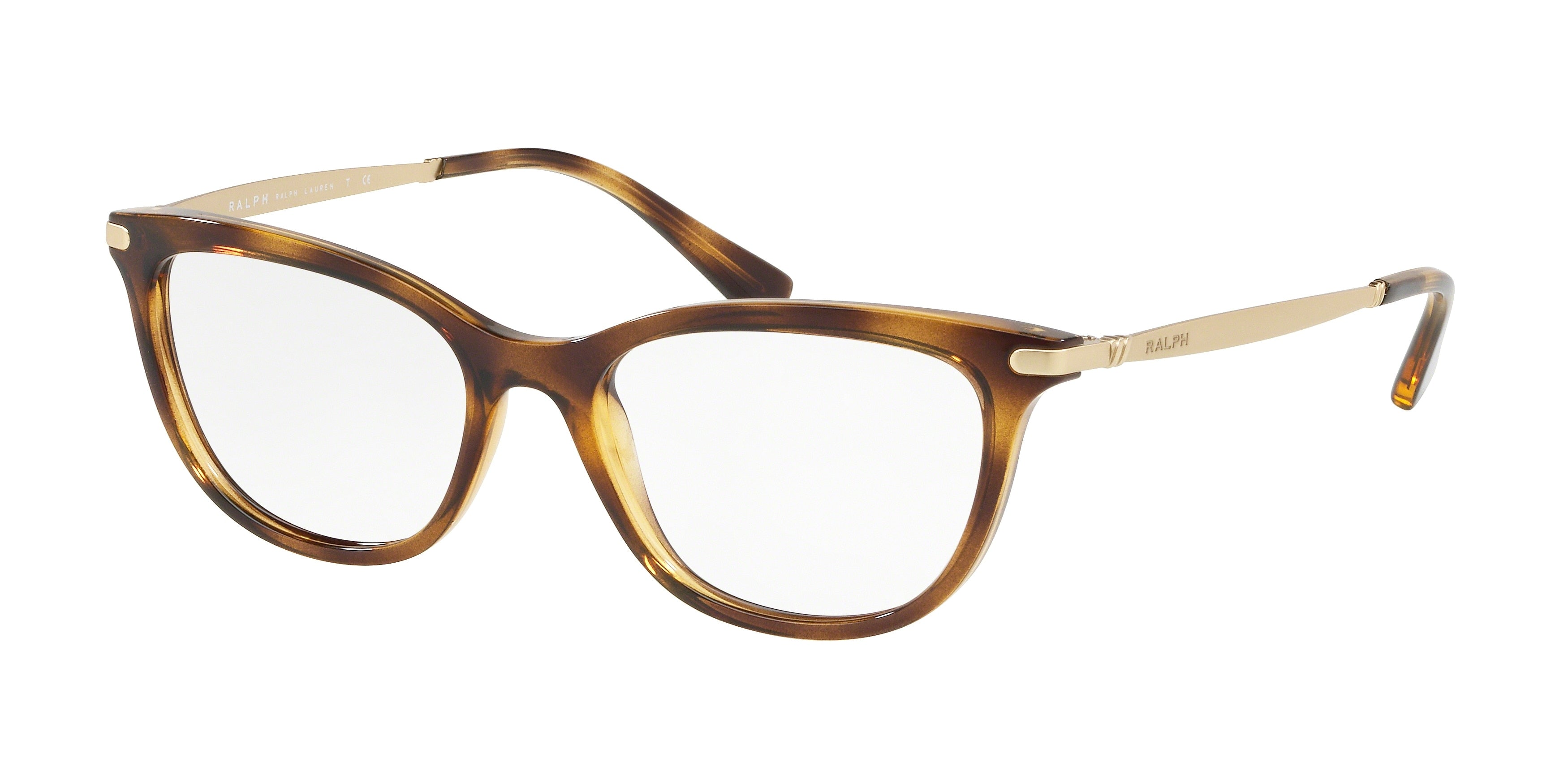 Ralph RA7098 Cat Eye Eyeglasses  5003-Shiny Dark Havana 52-140-17 - Color Map Tortoise