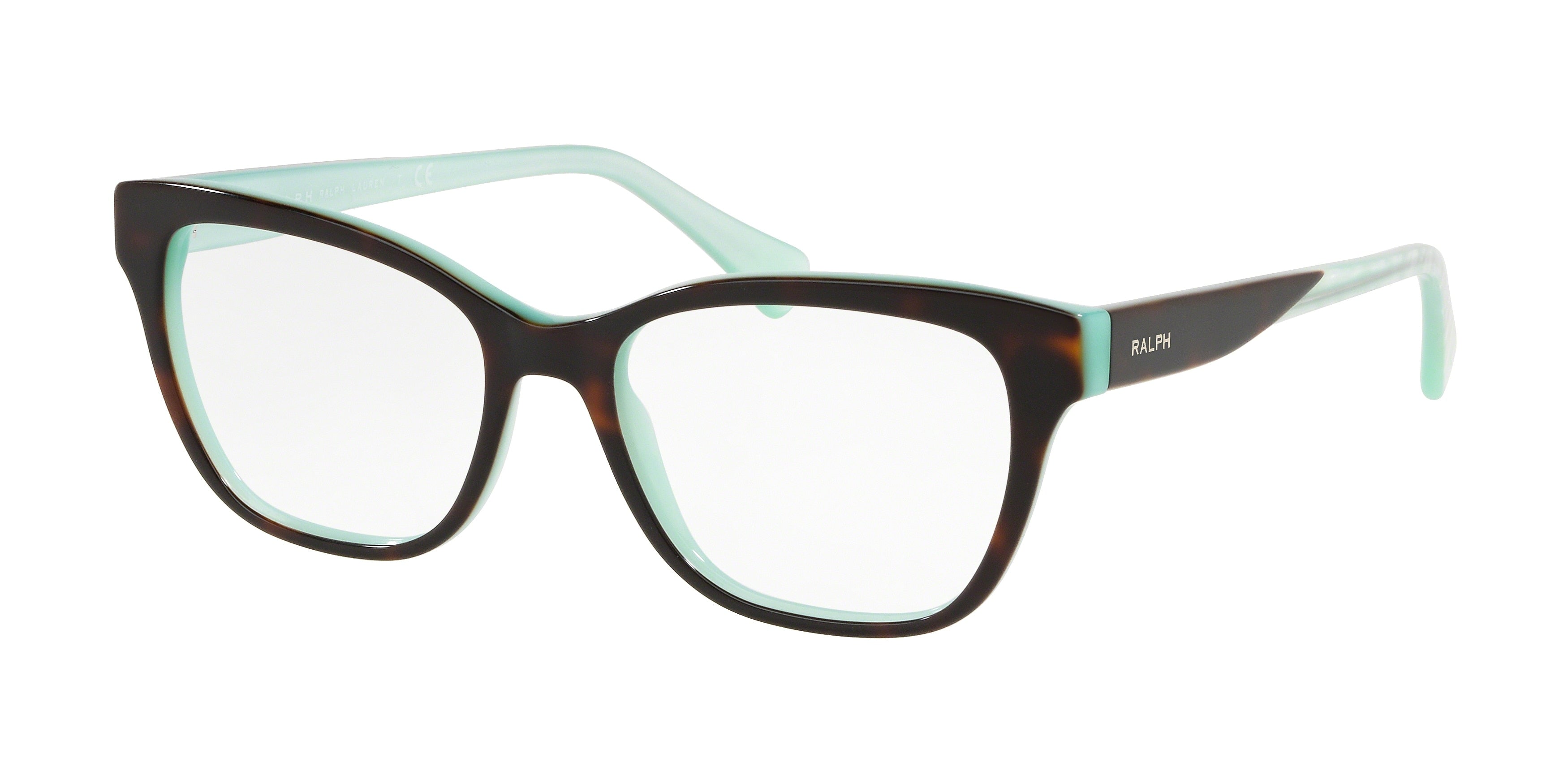 Ralph RA7099 Square Eyeglasses  601-Top Havana/Acquamarine 53-145-17 - Color Map Tortoise