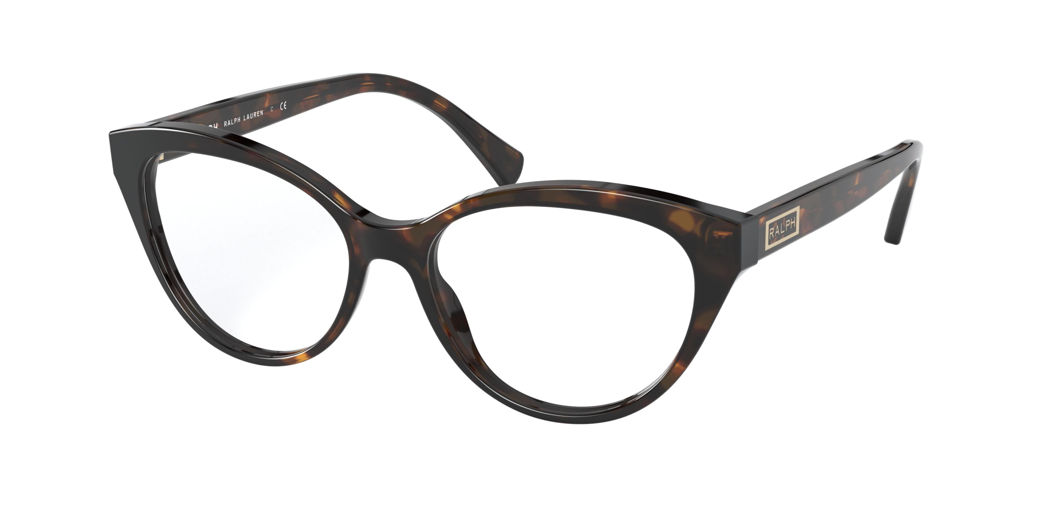 Ralph RA7116 Butterfly Eyeglasses  5003-Shiny Spotted Dark Havana 54-145-16 - Color Map Brown