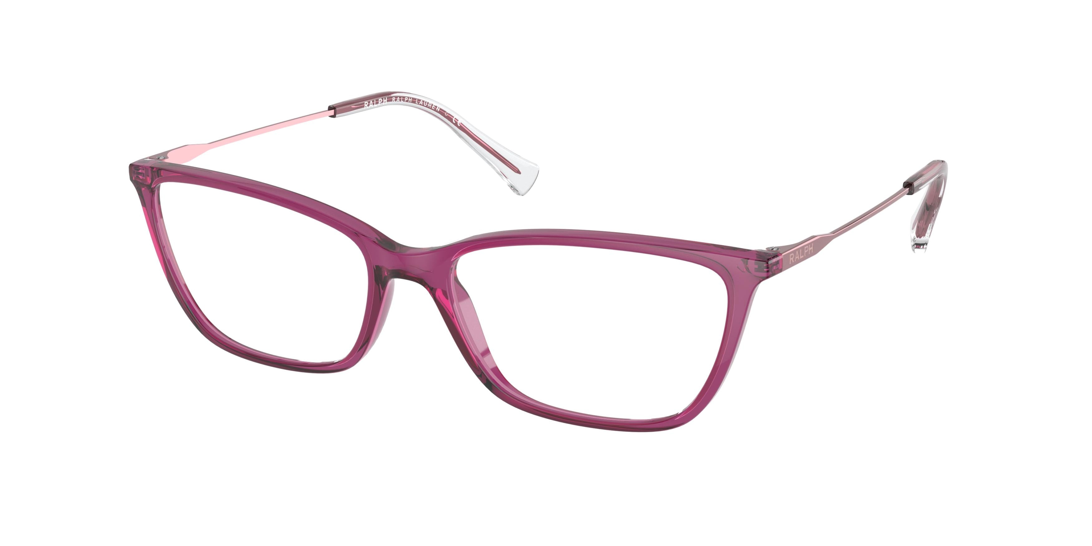 Ralph RA7124 Butterfly Eyeglasses  5917-Shiny Transparent Purple 53-140-16 - Color Map Violet