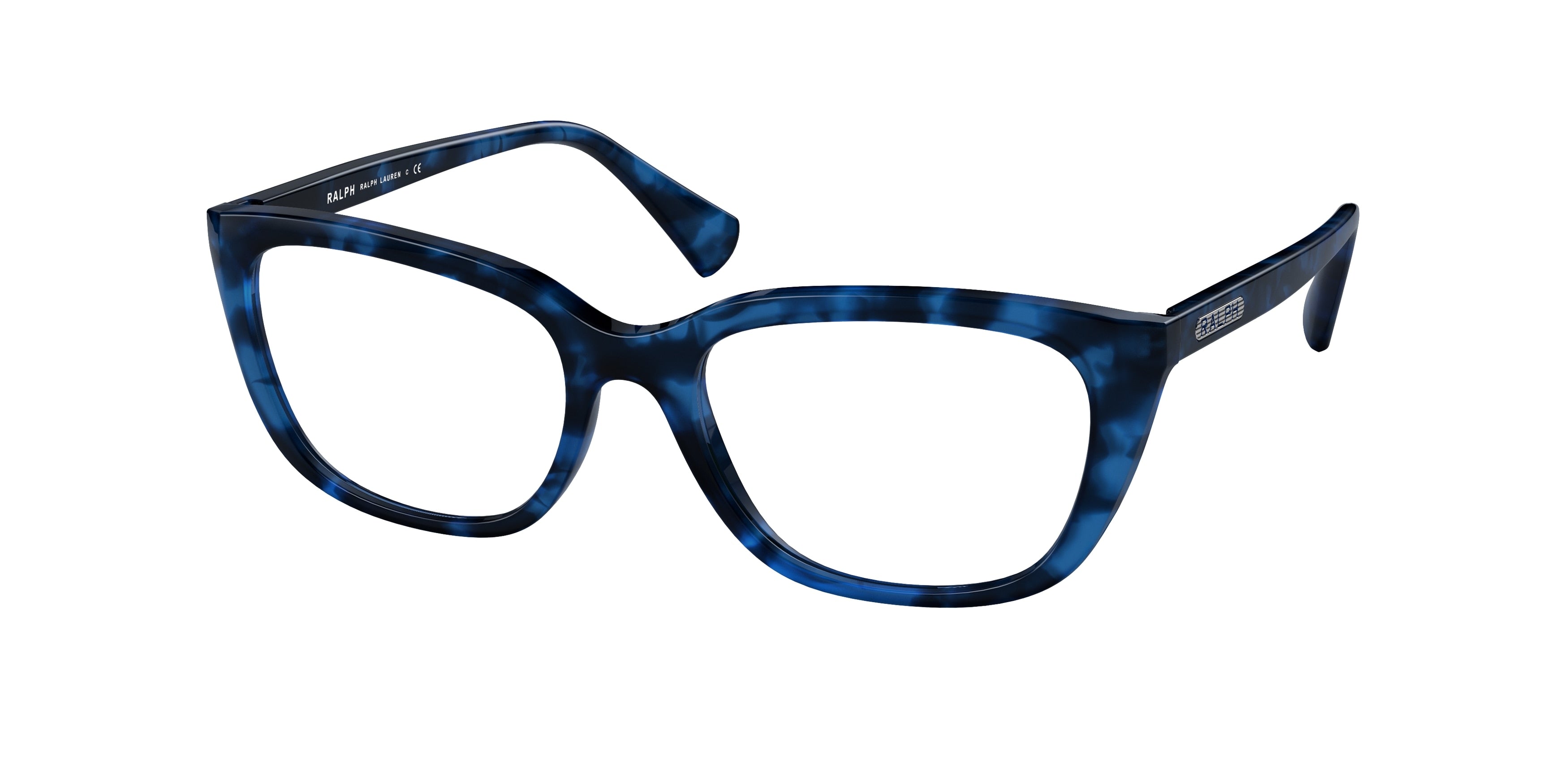 Ralph RA7125 Butterfly Eyeglasses  5775-Sponged Havana Blue 51-140-17 - Color Map Blue