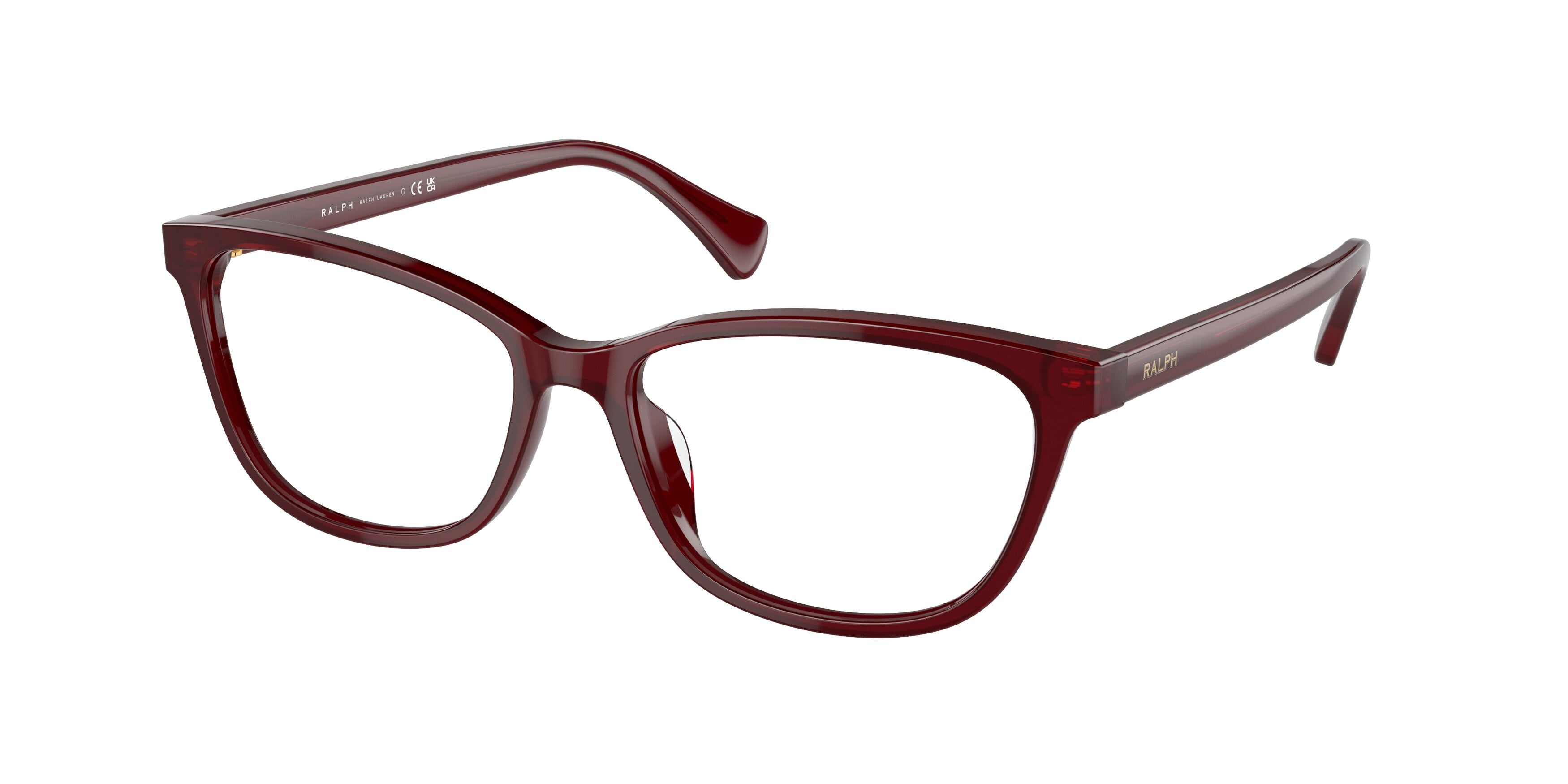 Ralph RA7133U Pillow Eyeglasses  6146-Opal Burgundy 55-140-16 - Color Map Violet