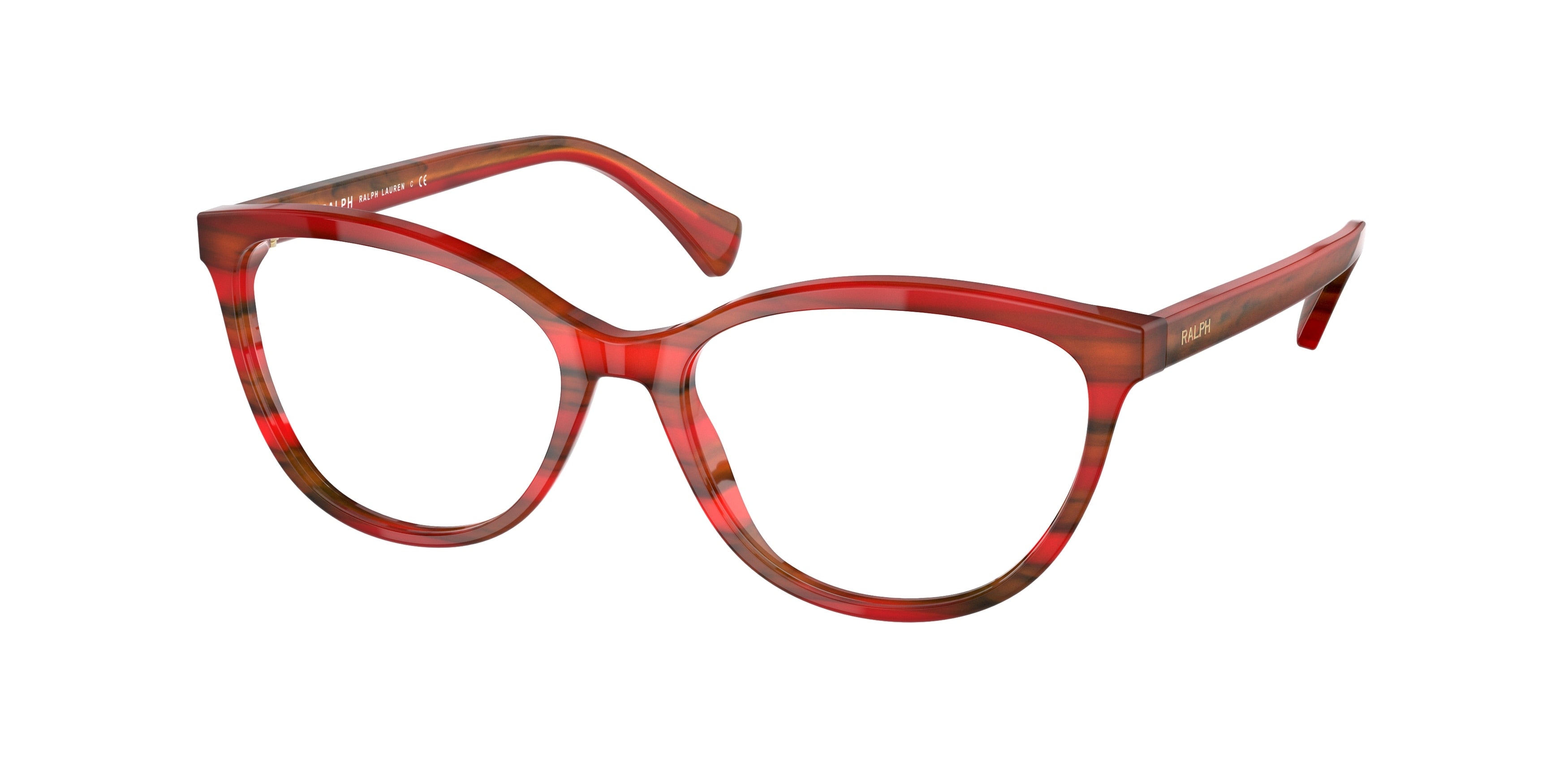 Ralph RA7134 Cat Eye Eyeglasses  5989-Striped Brown 54-140-16 - Color Map Tortoise