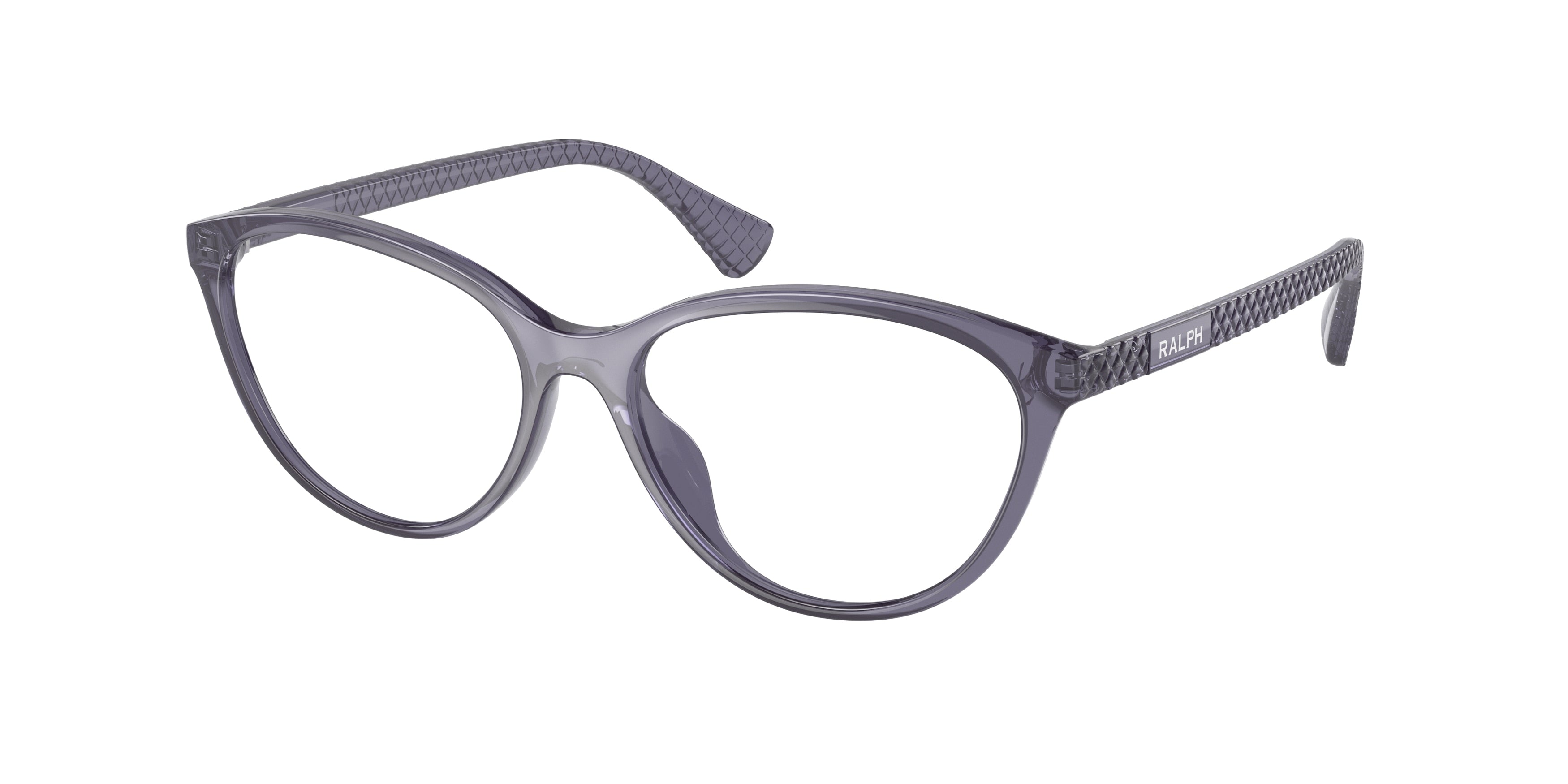 Ralph RA7140U Cat Eye Eyeglasses  6005-Shiny Transparent Violet 53-145-15 - Color Map Violet
