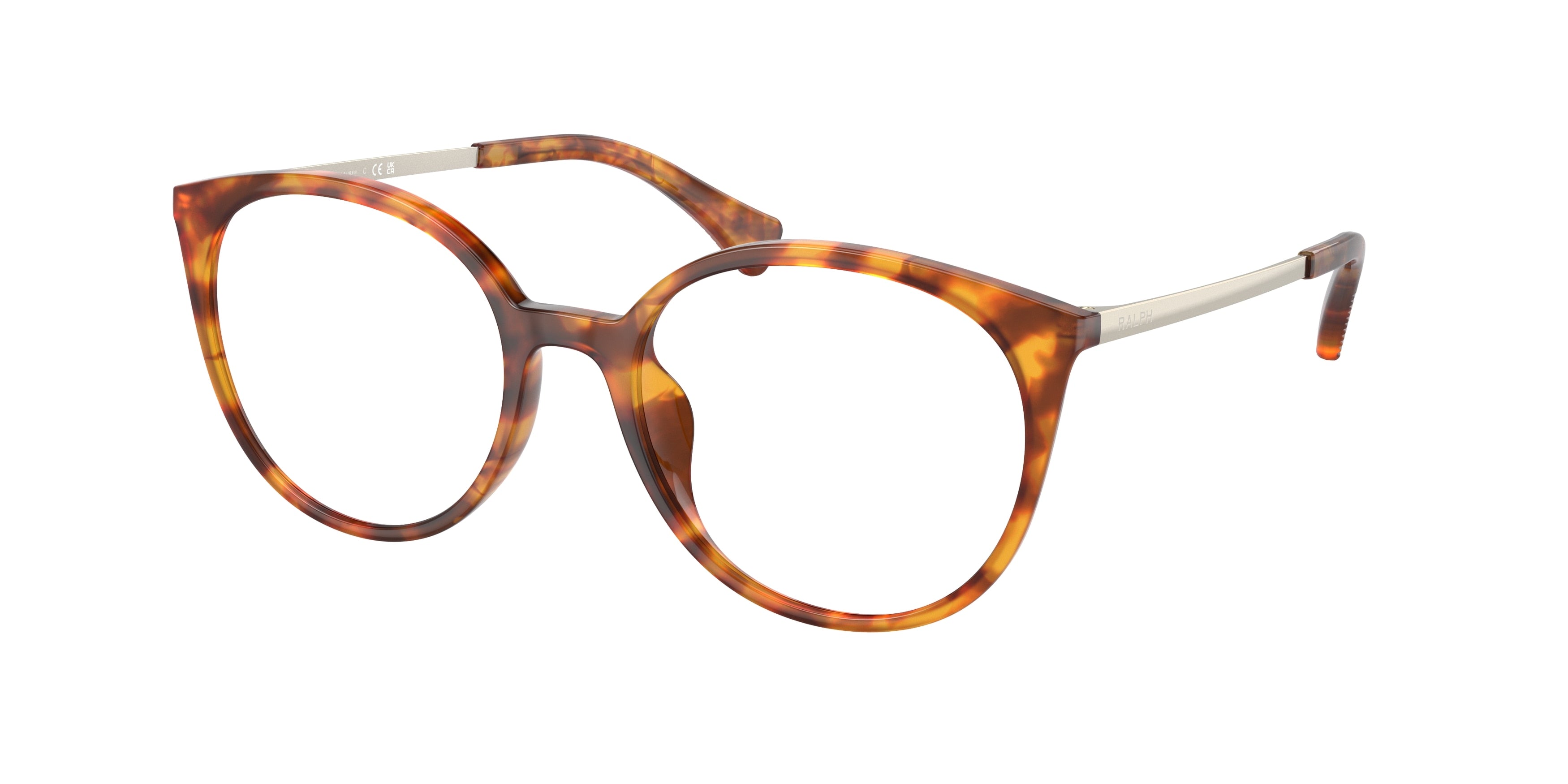 Ralph RA7145U Round Eyeglasses  5911-Shiny Honey Havana 53-145-18 - Color Map Brown