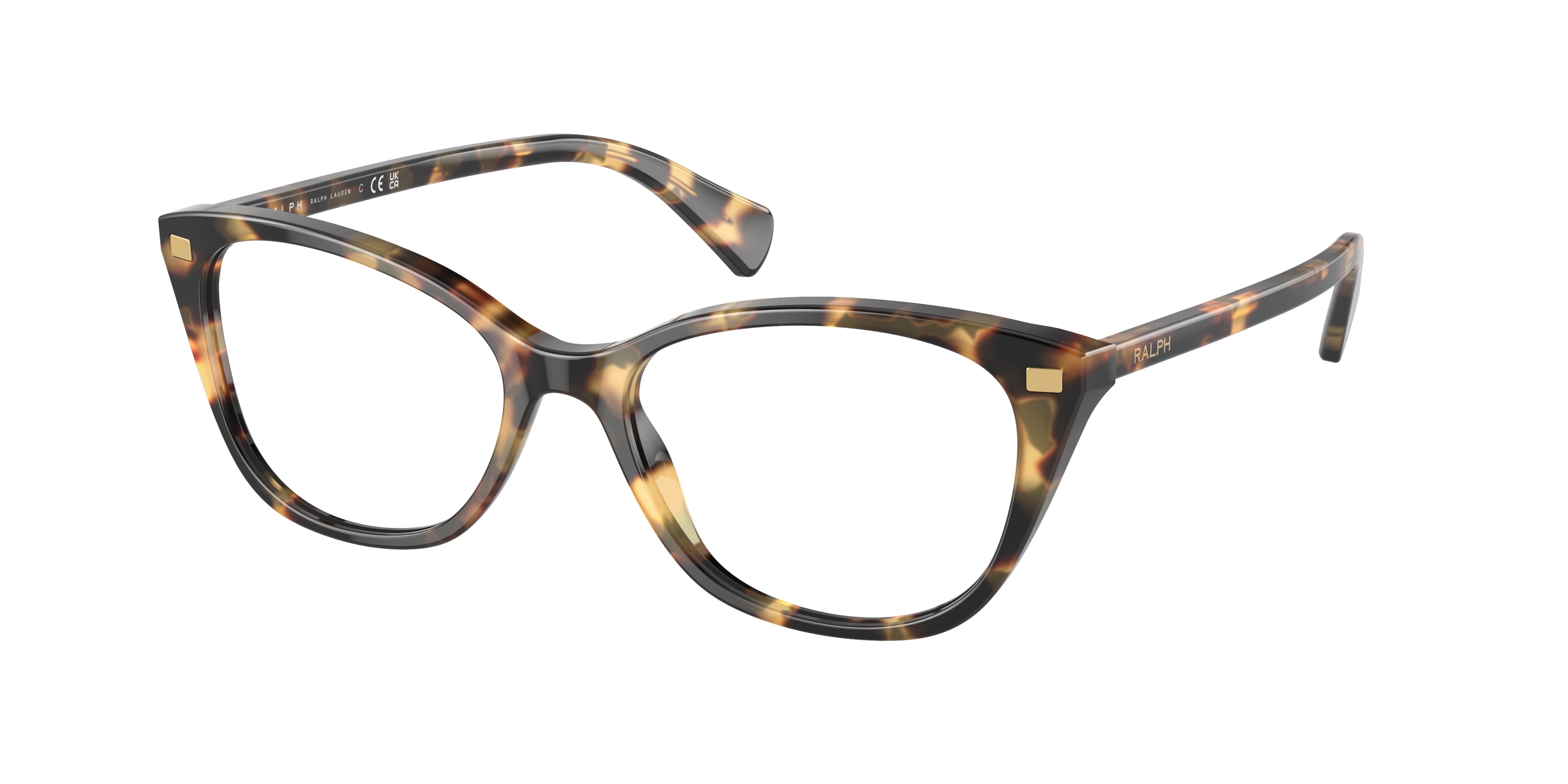 Ralph RA7146 Pillow Eyeglasses  6148-Shiny Havana Yellow 55-145-17 - Color Map Tortoise