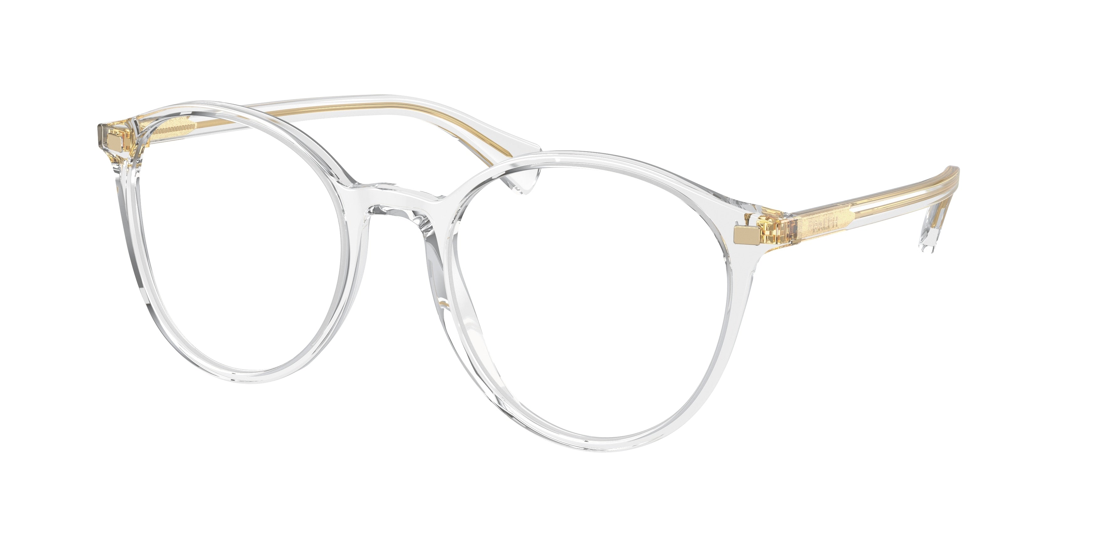 Ralph RA7148 Round Eyeglasses  5002-Shiny Transparent Crystal 54-145-21 - Color Map Transparent
