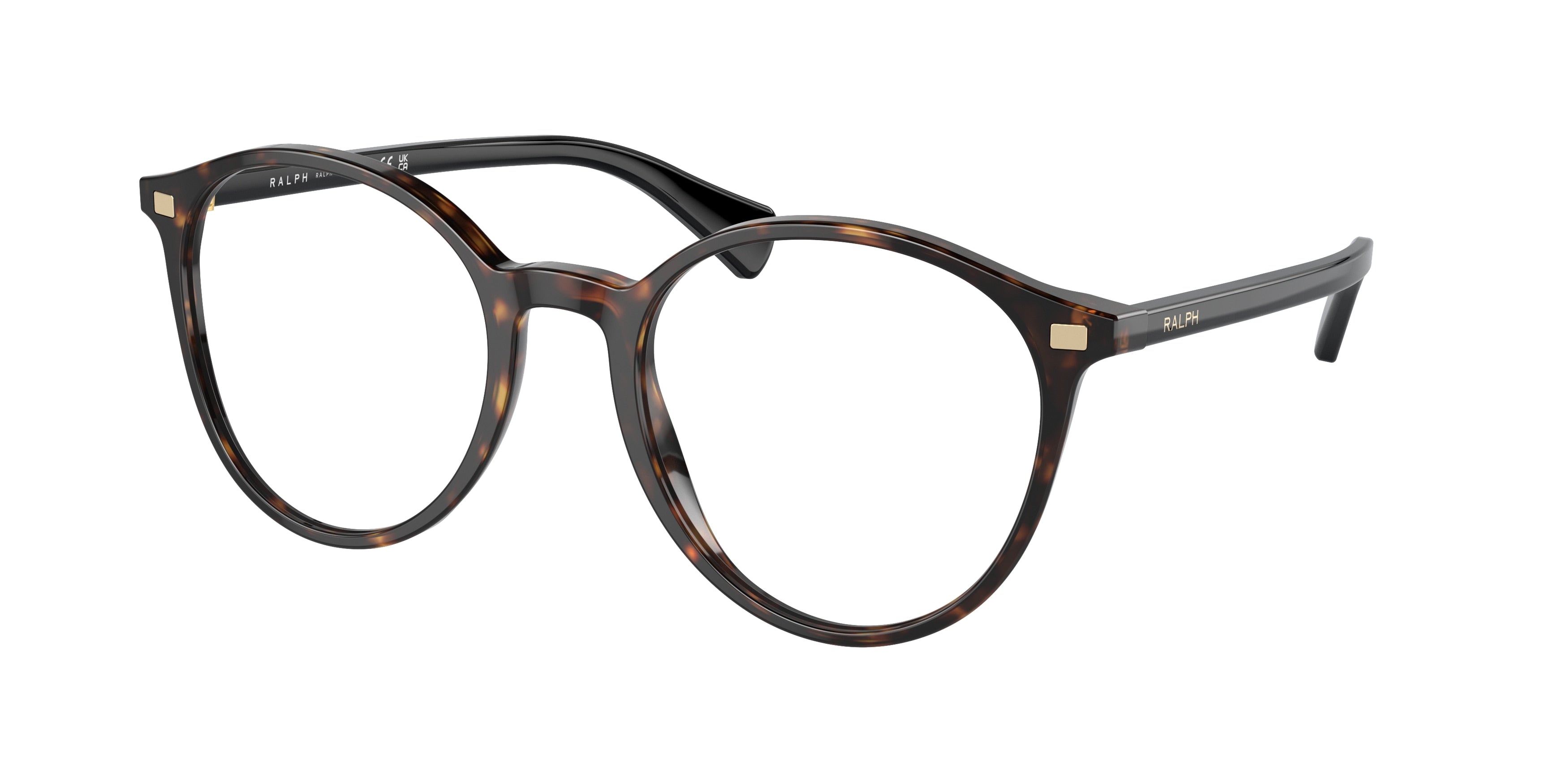 Ralph RA7148 Round Eyeglasses  6007-Shiny Dark Havana 54-145-21 - Color Map Tortoise