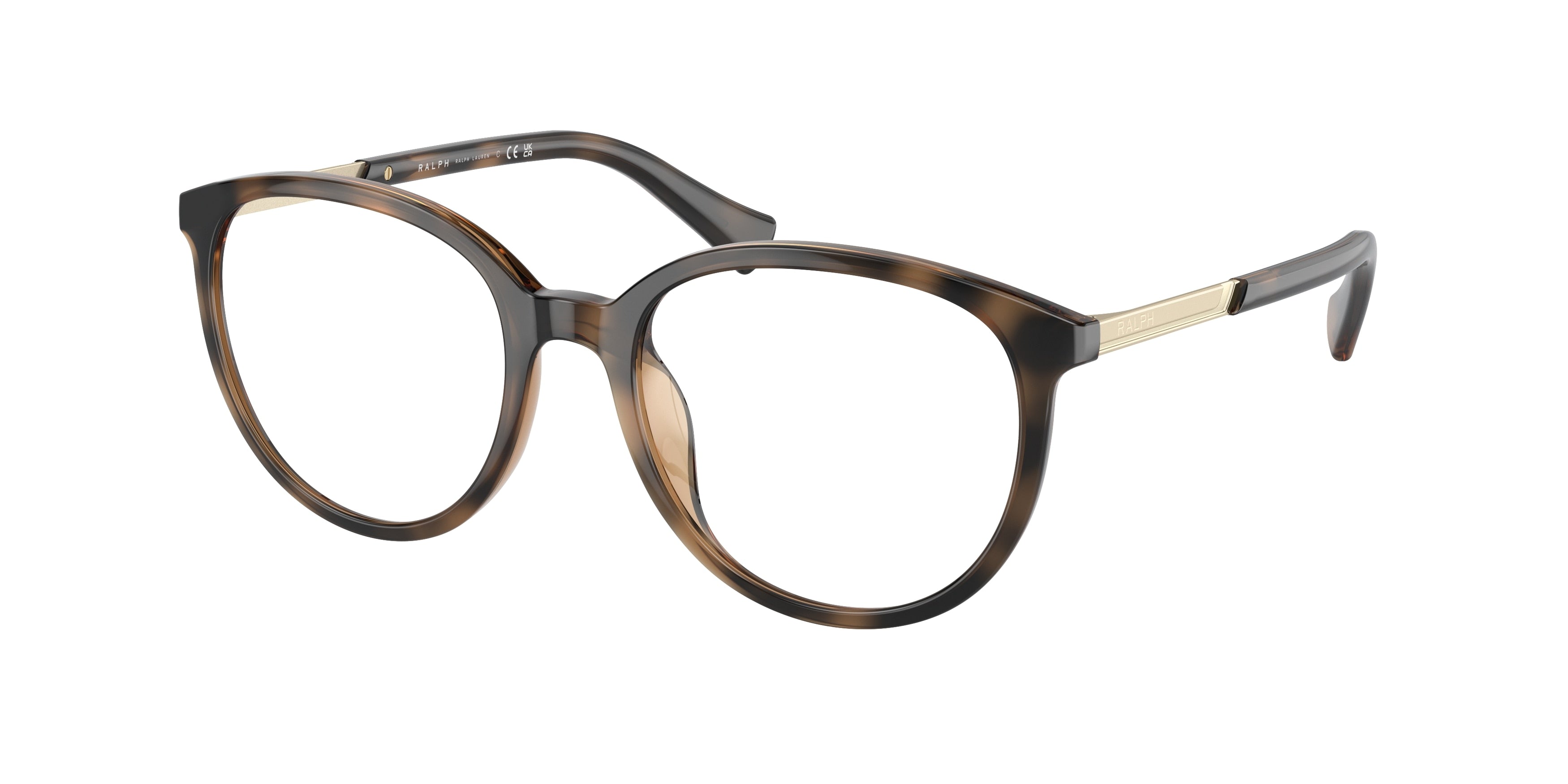 Ralph RA7149U Phantos Eyeglasses  6070-Shiny Havana 52-145-18 - Color Map Tortoise