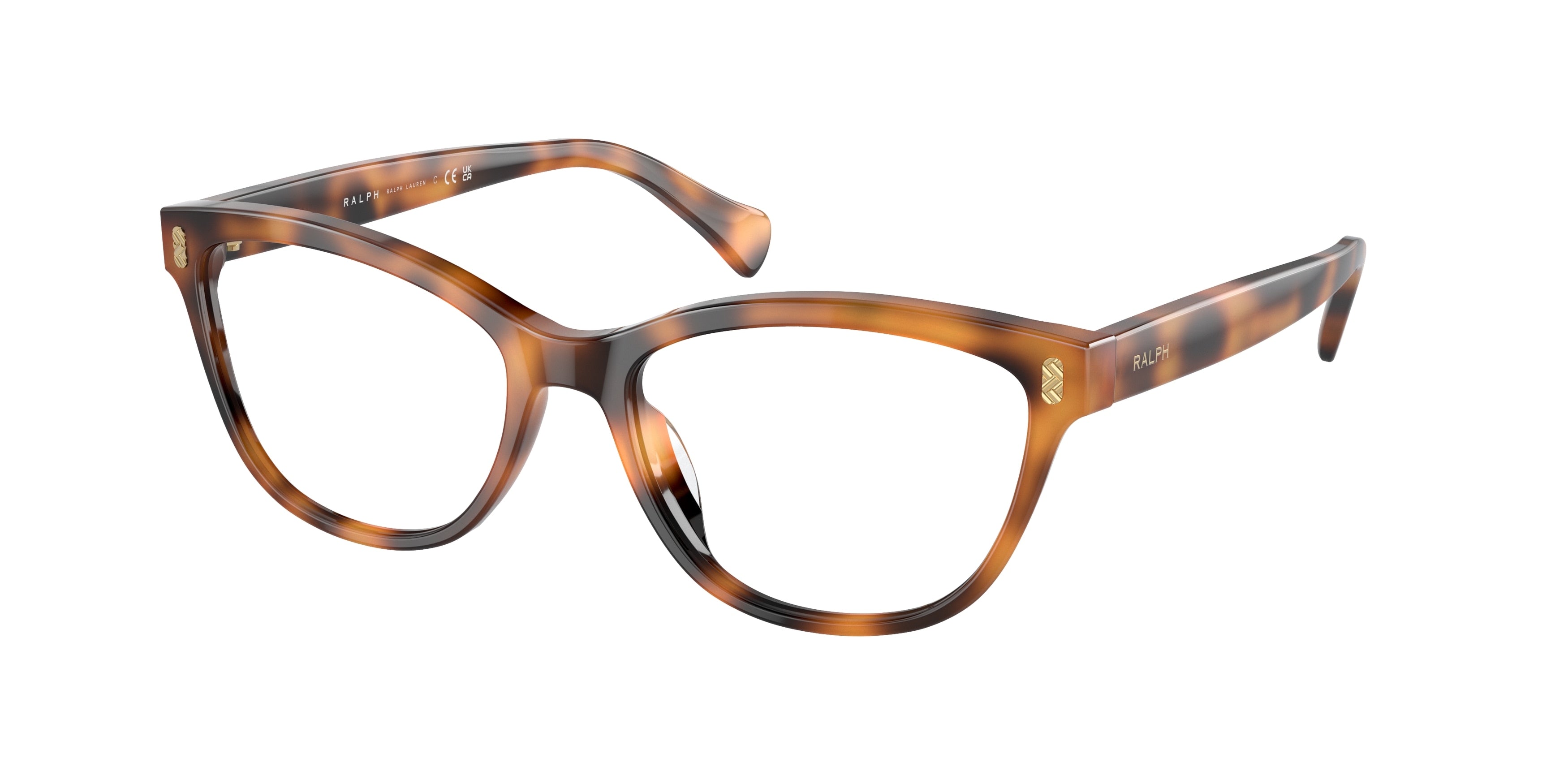 Ralph RA7152U Oval Eyeglasses  5303-Shiny Havana 54-145-17 - Color Map Tortoise