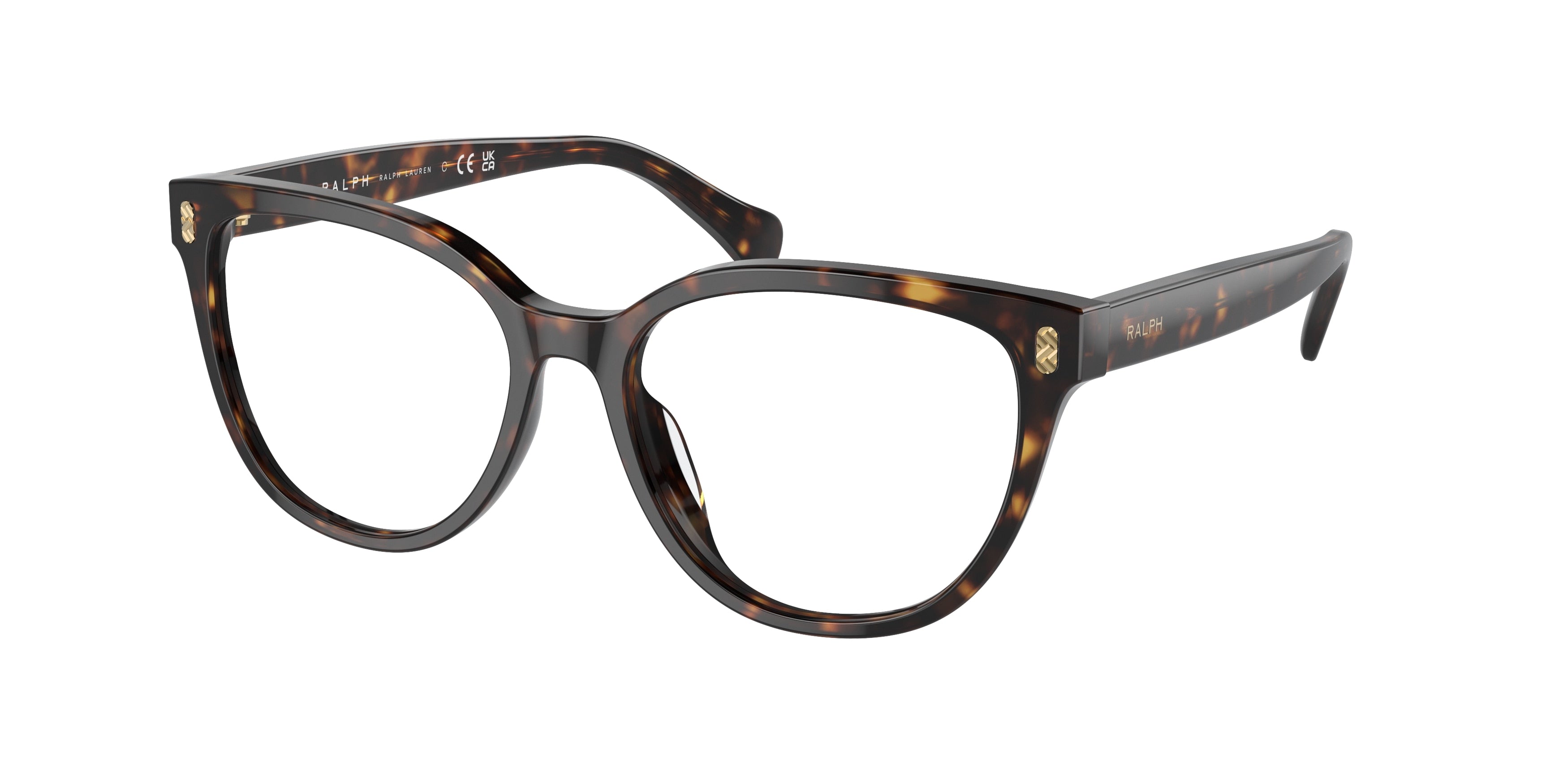 Ralph RA7153 Oval Eyeglasses  5003-Shiny Dark Havana 55-145-16 - Color Map Tortoise