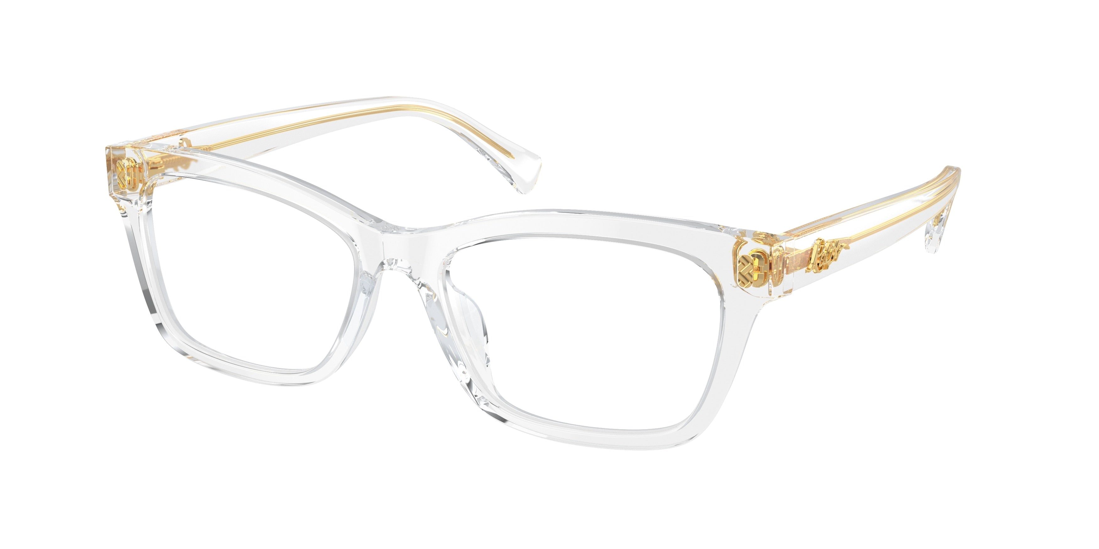 Ralph RA7154U Rectangle Eyeglasses  5331-Shiny Crystal 54-145-17 - Color Map Transparent