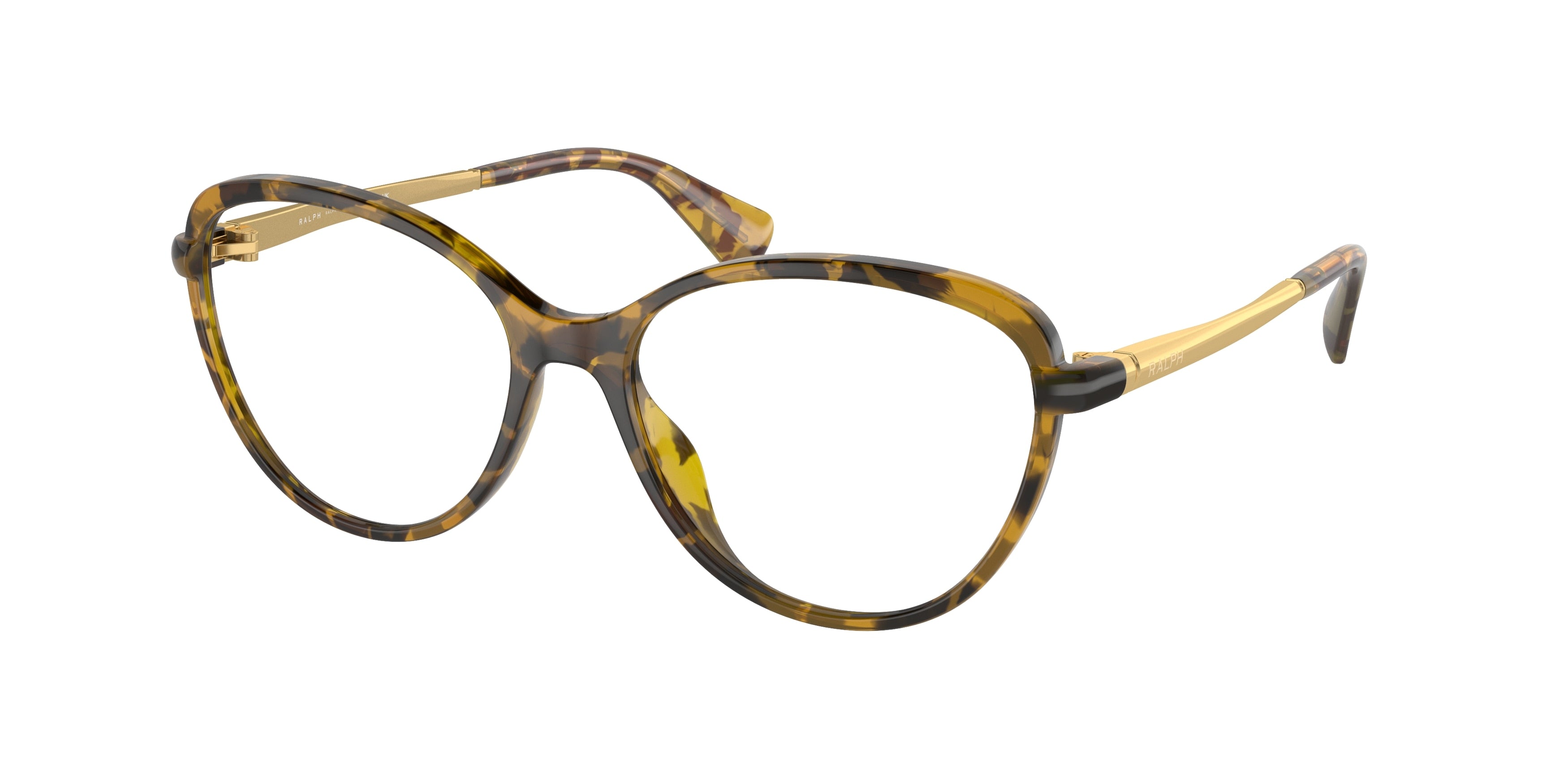 Ralph RA7157U Oval Eyeglasses  5836-Yellow Havana 55-140-16 - Color Map Tortoise