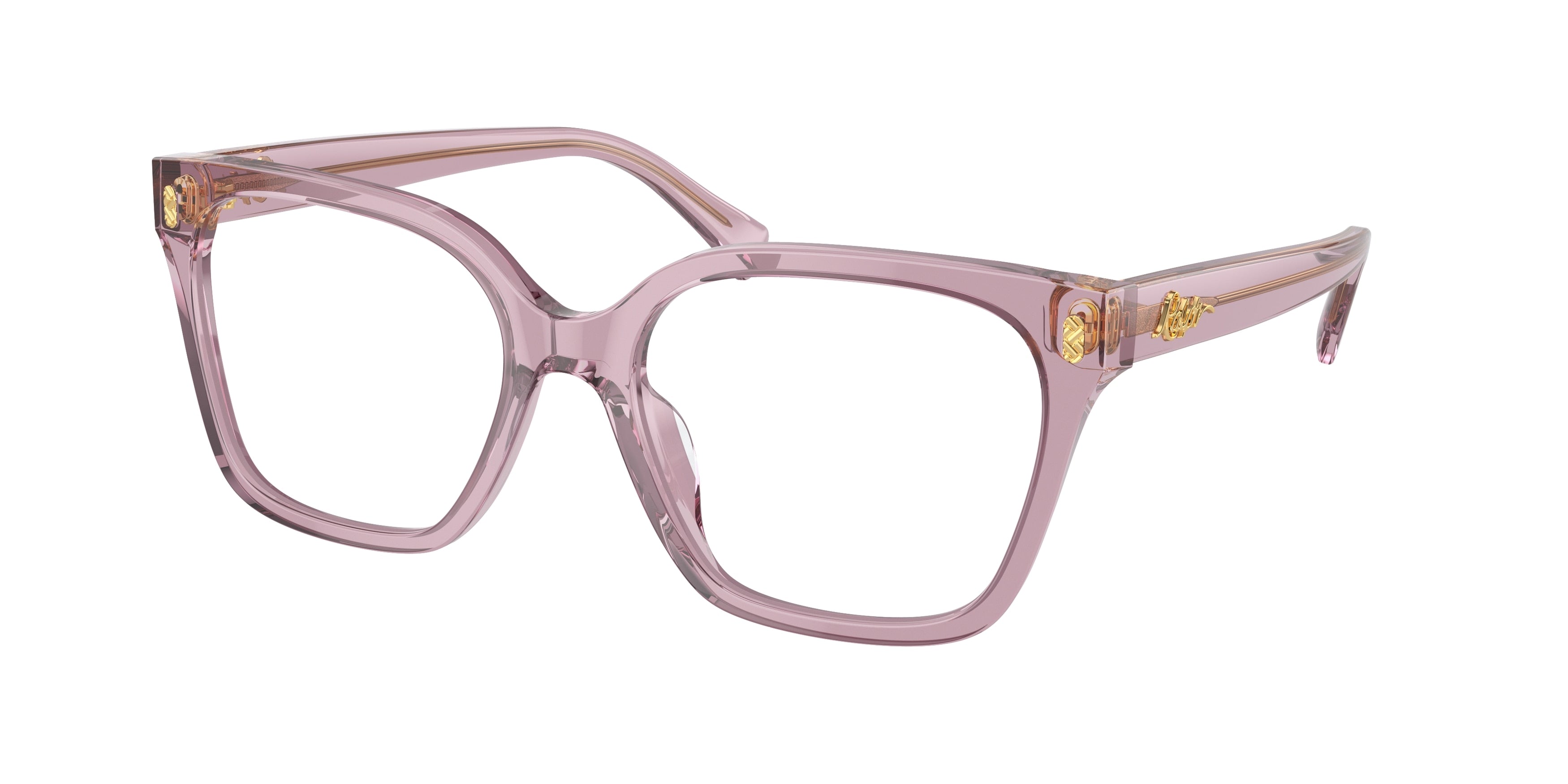 Ralph RA7158U Square Eyeglasses  6118-Shiny Trasparent Violet 55-145-18 - Color Map Violet