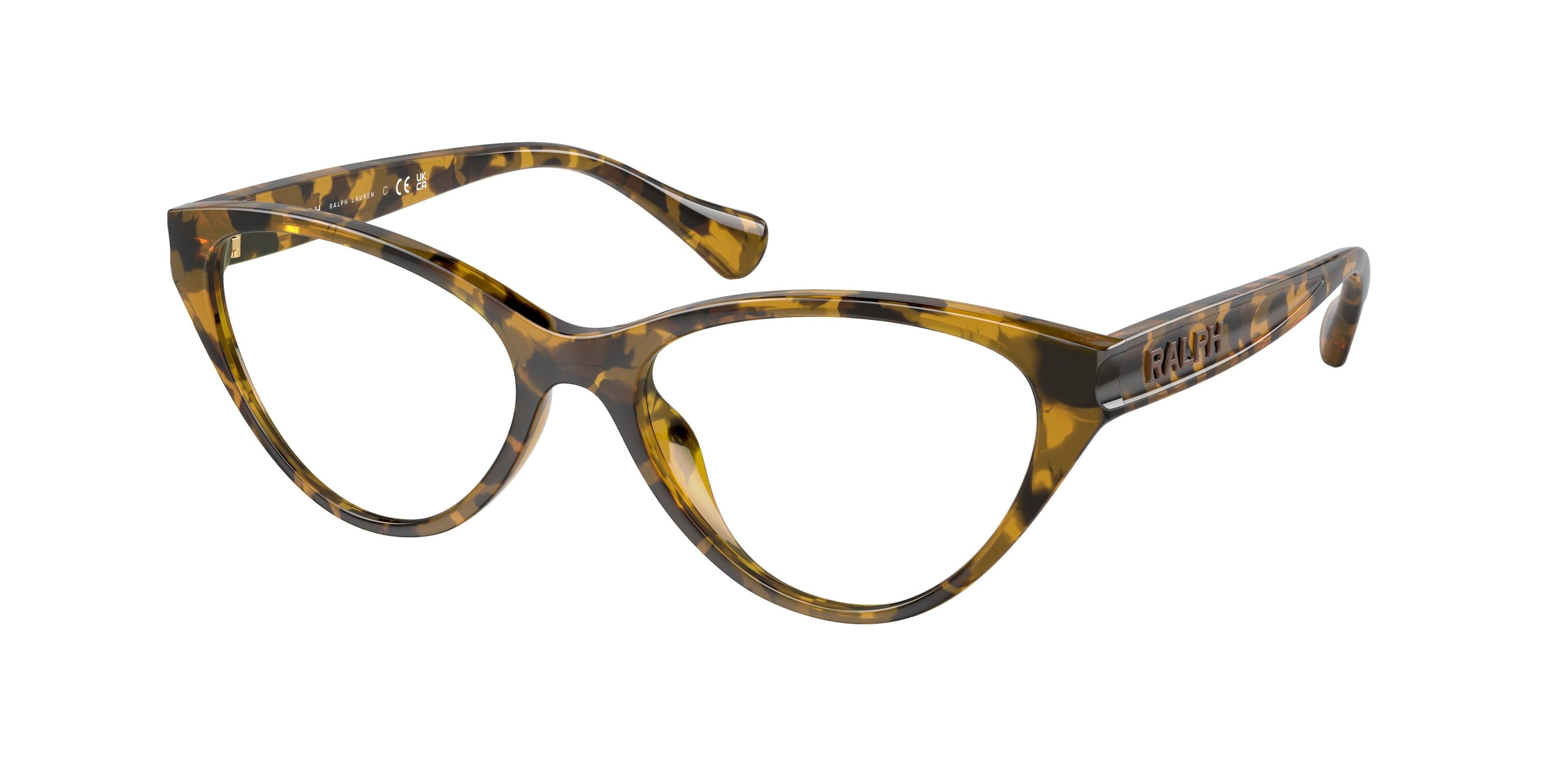 Ralph RA7159U Cat Eye Eyeglasses  5836-Yellow Havana 54-140-17 - Color Map Tortoise