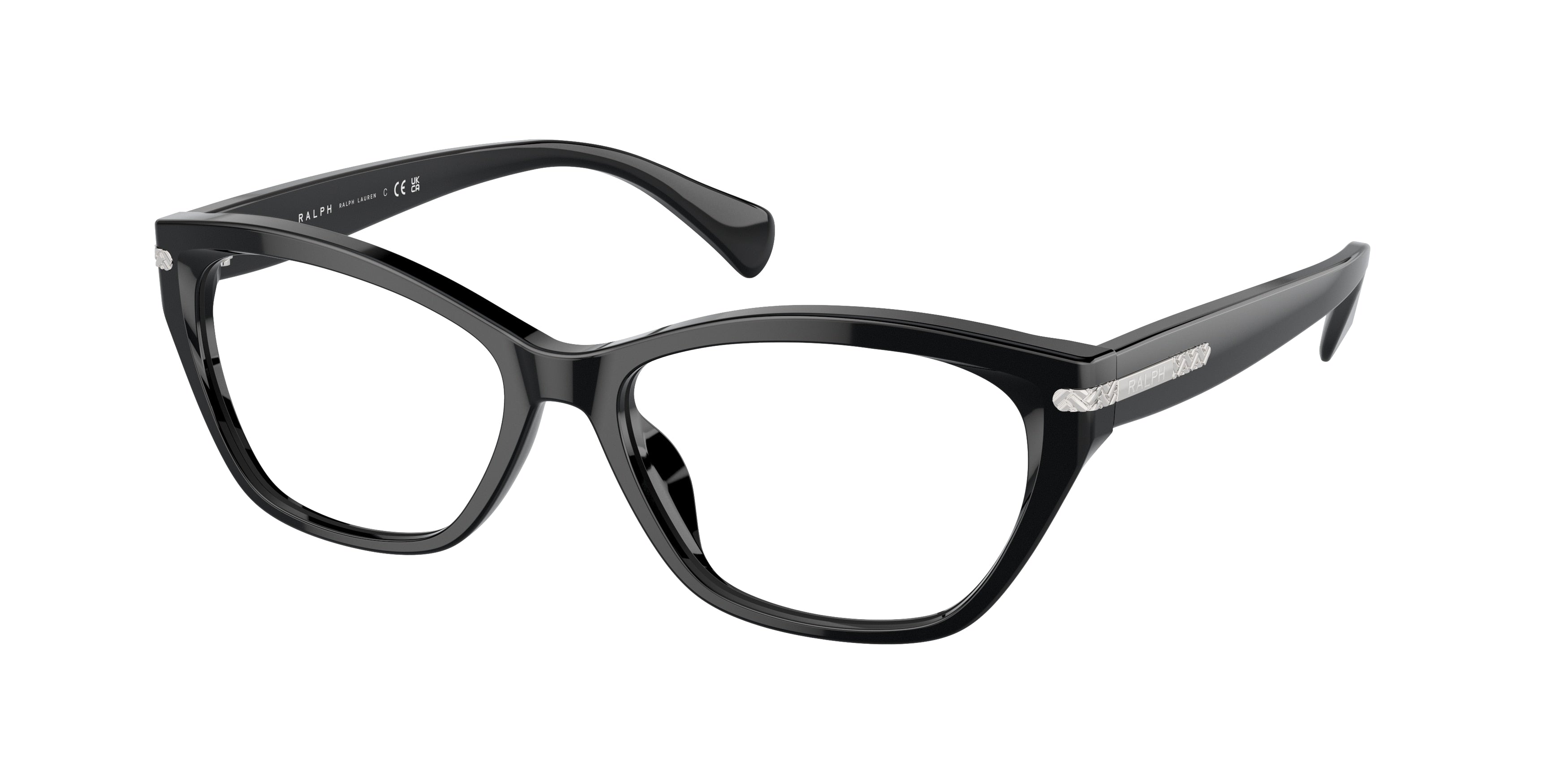 Ralph RA7161U Pillow Eyeglasses  5001-Shiny Black 55-145-16 - Color Map Black