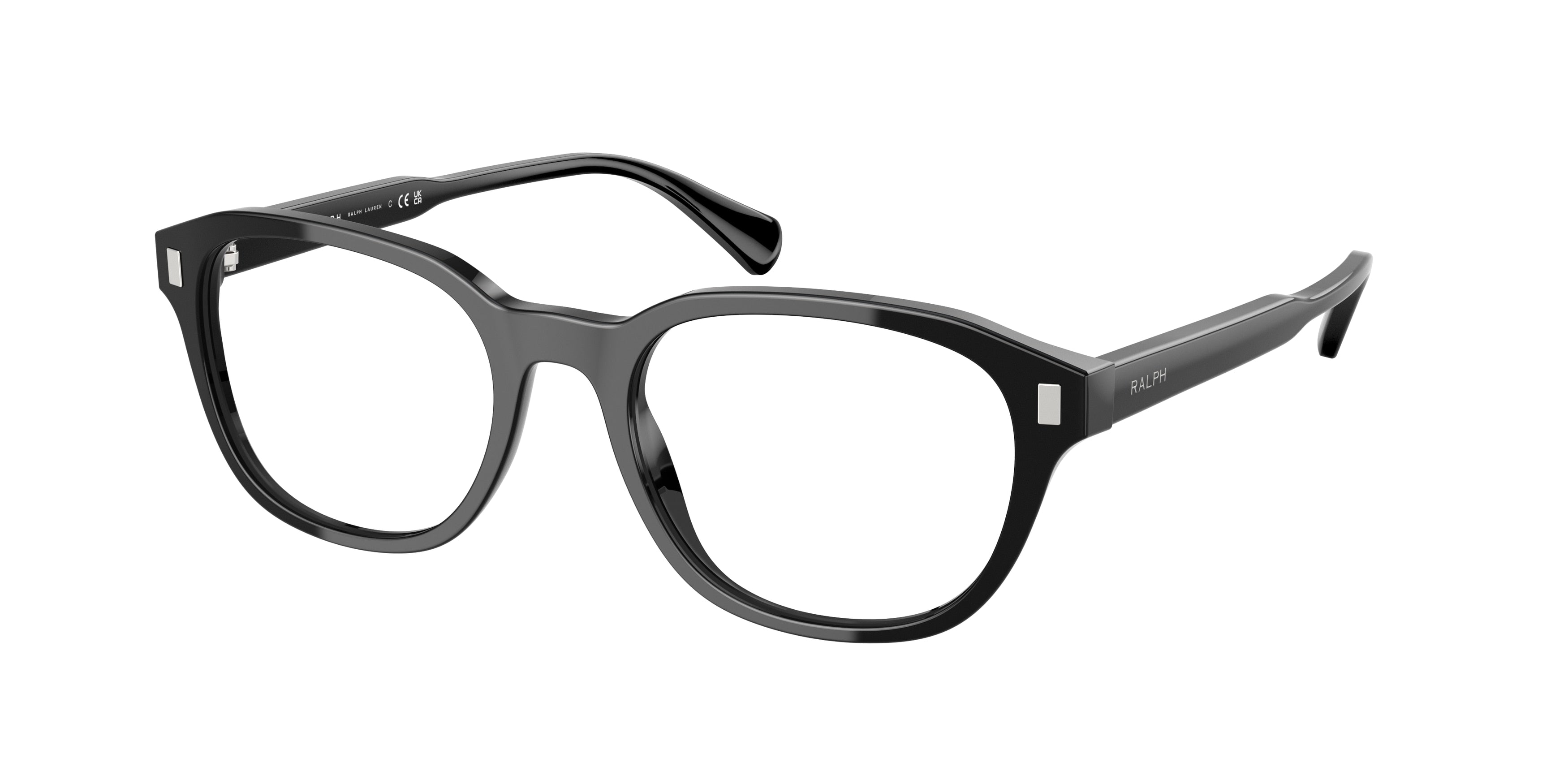 Ralph RA7172U Irregular Eyeglasses  5001-Shiny Black 54-145-18 - Color Map Black