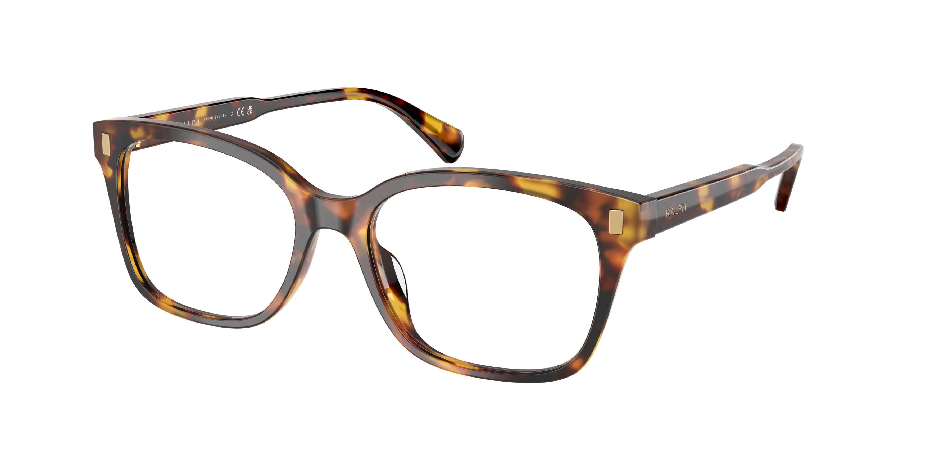 Ralph RA7174U Rectangle Eyeglasses  5134-Shiny Honey Havana 55-145-17 - Color Map Brown