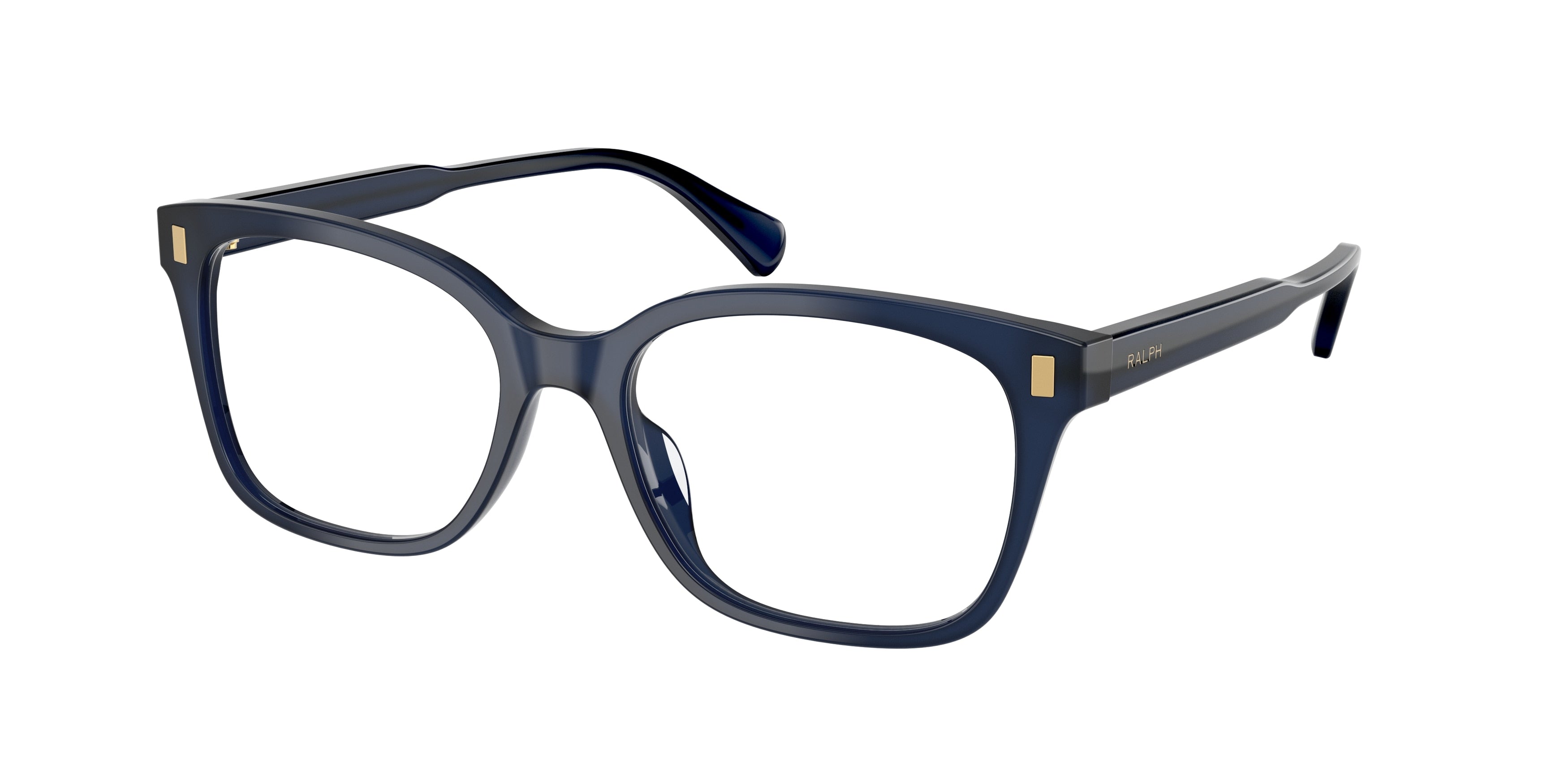 Ralph RA7174U Rectangle Eyeglasses  6059-Shiny Opalescent Blue 55-145-17 - Color Map Blue