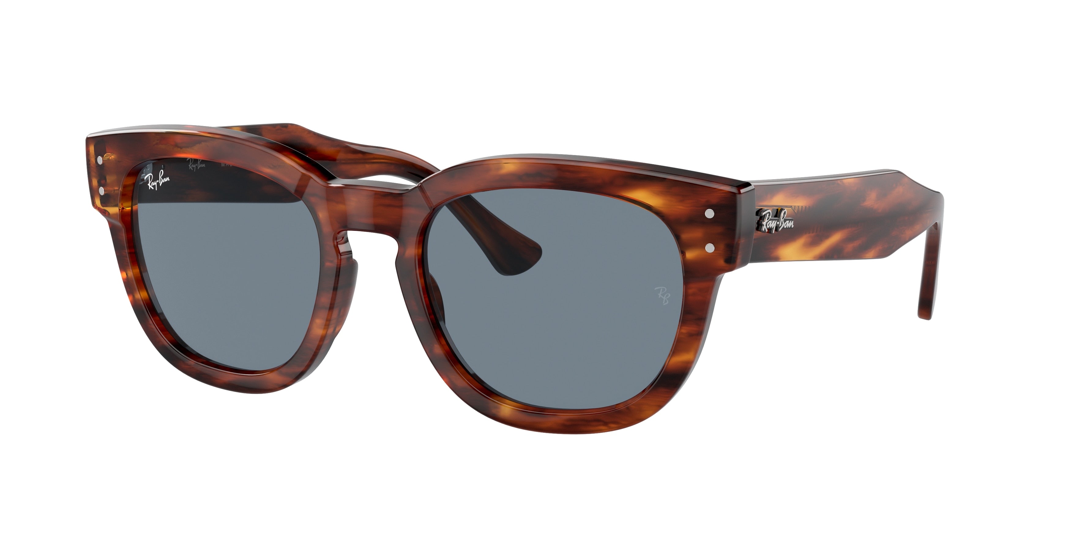 Ray-Ban MEGA HAWKEYE RB0298S Square Sunglasses  954/62-Striped Havana 53-145-21 - Color Map Brown
