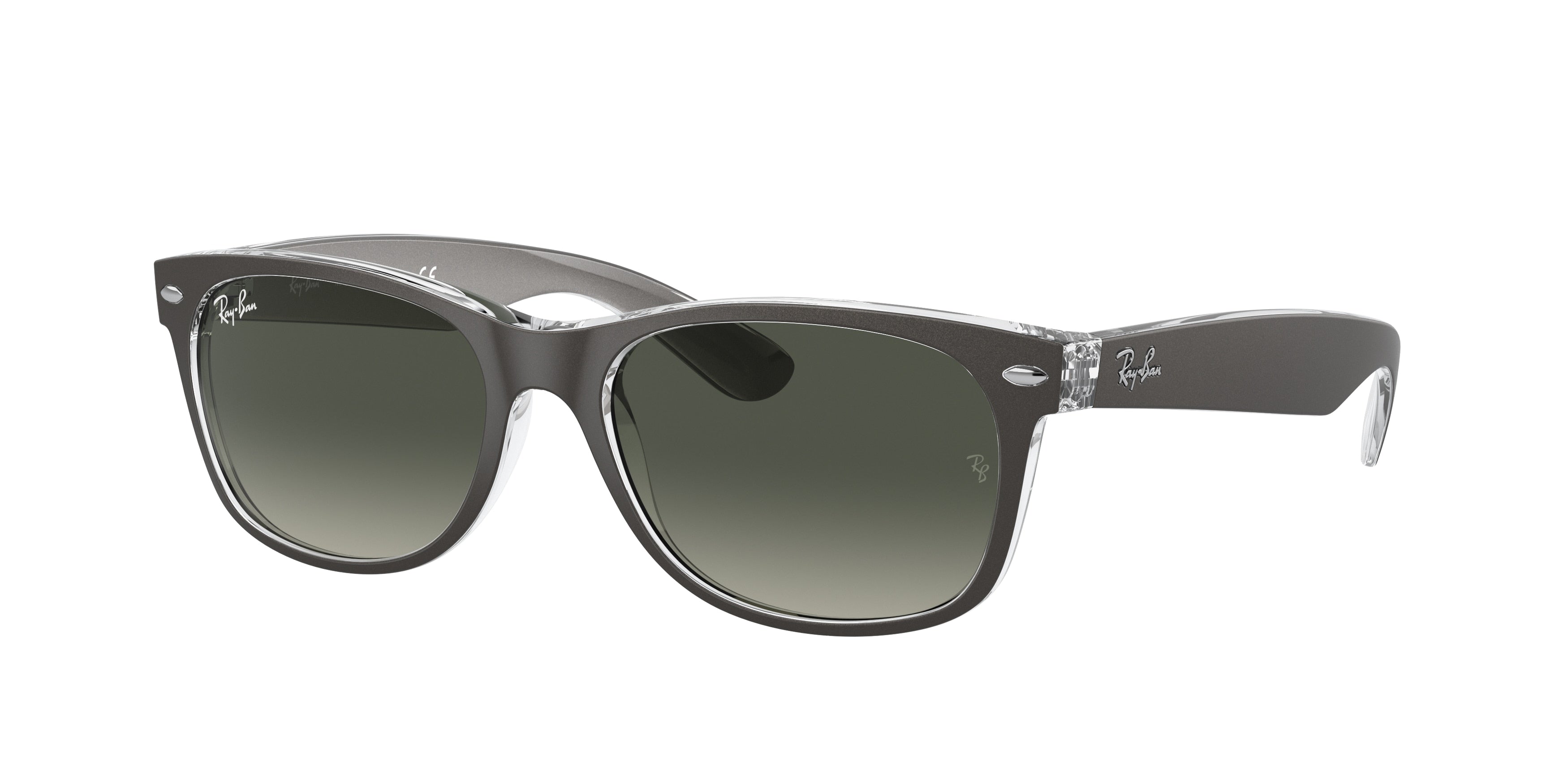 Ray-Ban NEW WAYFARER RB2132 Square Sunglasses  614371-Gunmetal 55-145-18 - Color Map Grey