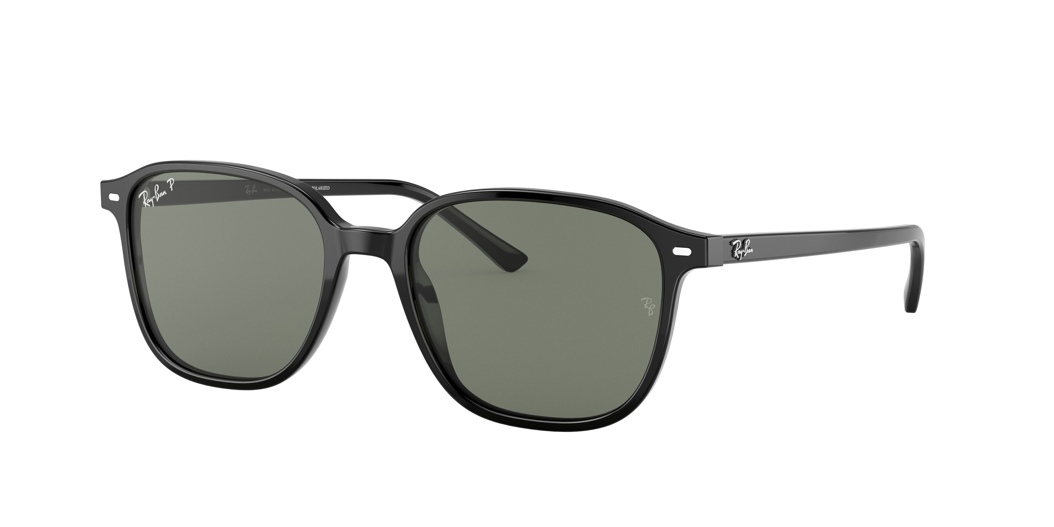 Ray-Ban LEONARD RB2193 Square Sunglasses  901/58-Black 53-145-18 - Color Map Black