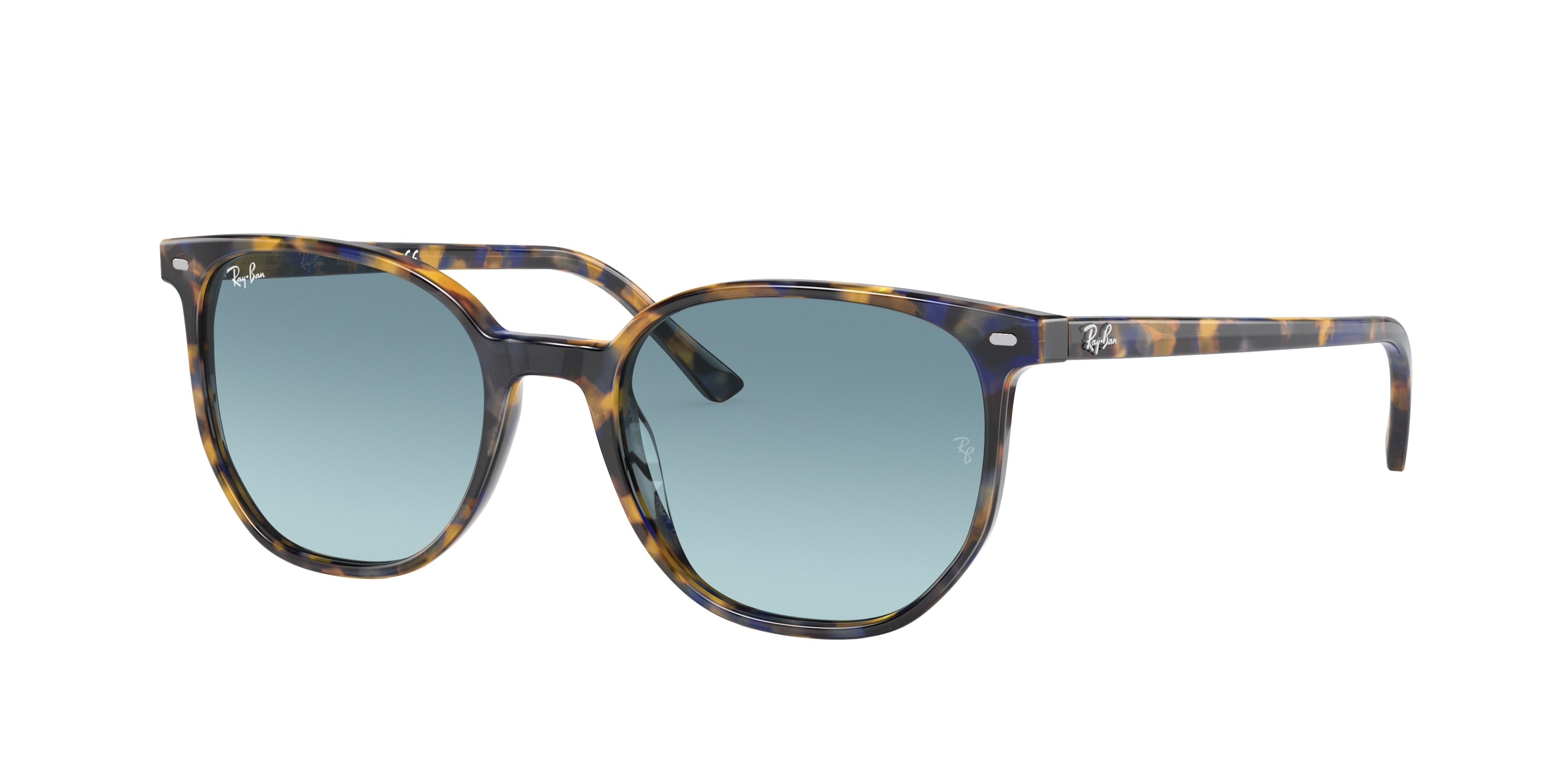 Ray-Ban ELLIOT RB2197 Square Sunglasses  13563M-Yellow & Blue Havana 52-145-19 - Color Map Tortoise