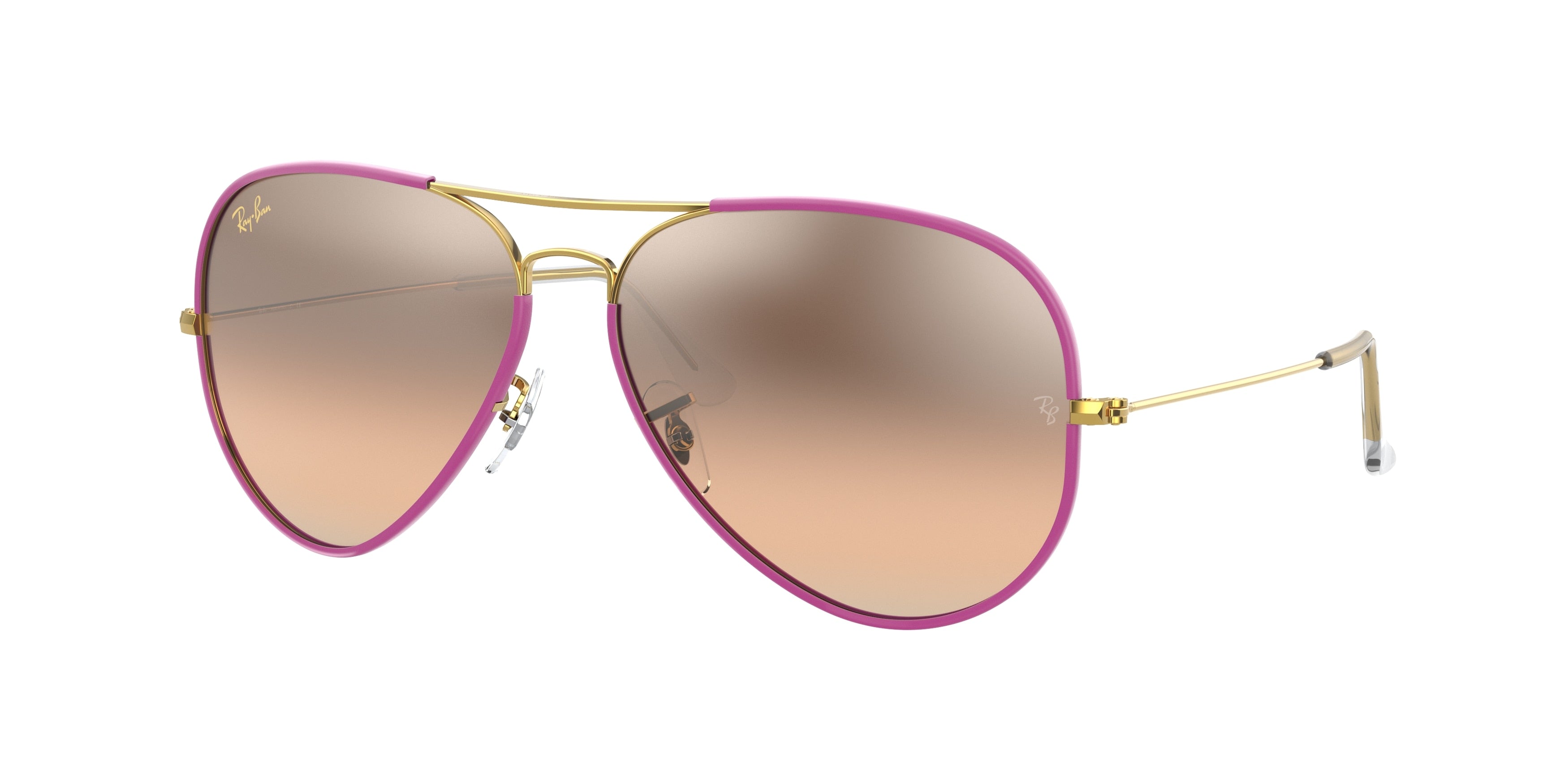 Ray-Ban AVIATOR FULL COLOR RB3025JM Pilot Sunglasses  91963E-Violet 57-135-14 - Color Map Violet