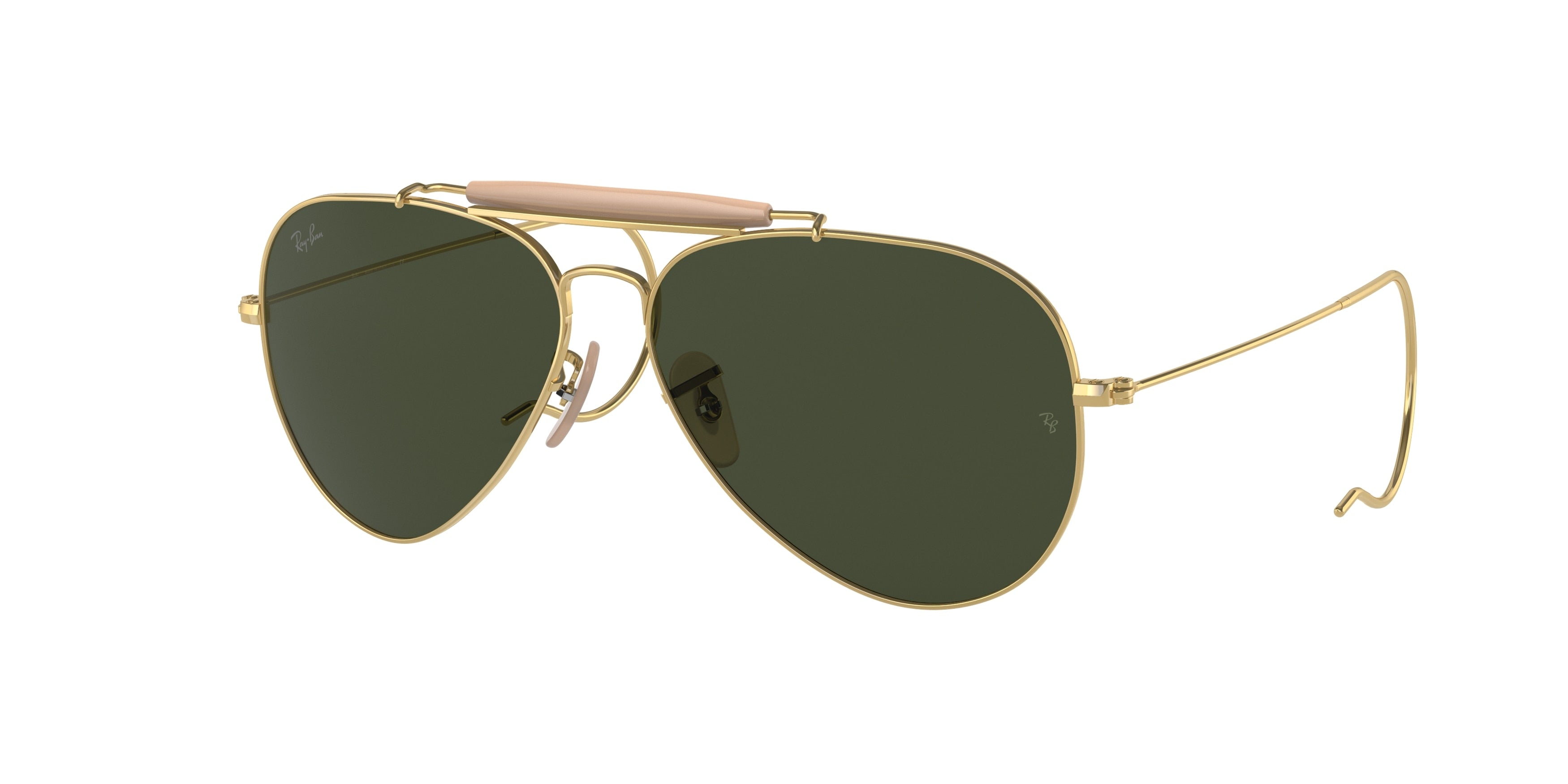 Ray-Ban OUTDOORSMAN I RB3030 Pilot Sunglasses  W3402-Arista Gold 58-160-14 - Color Map Gold