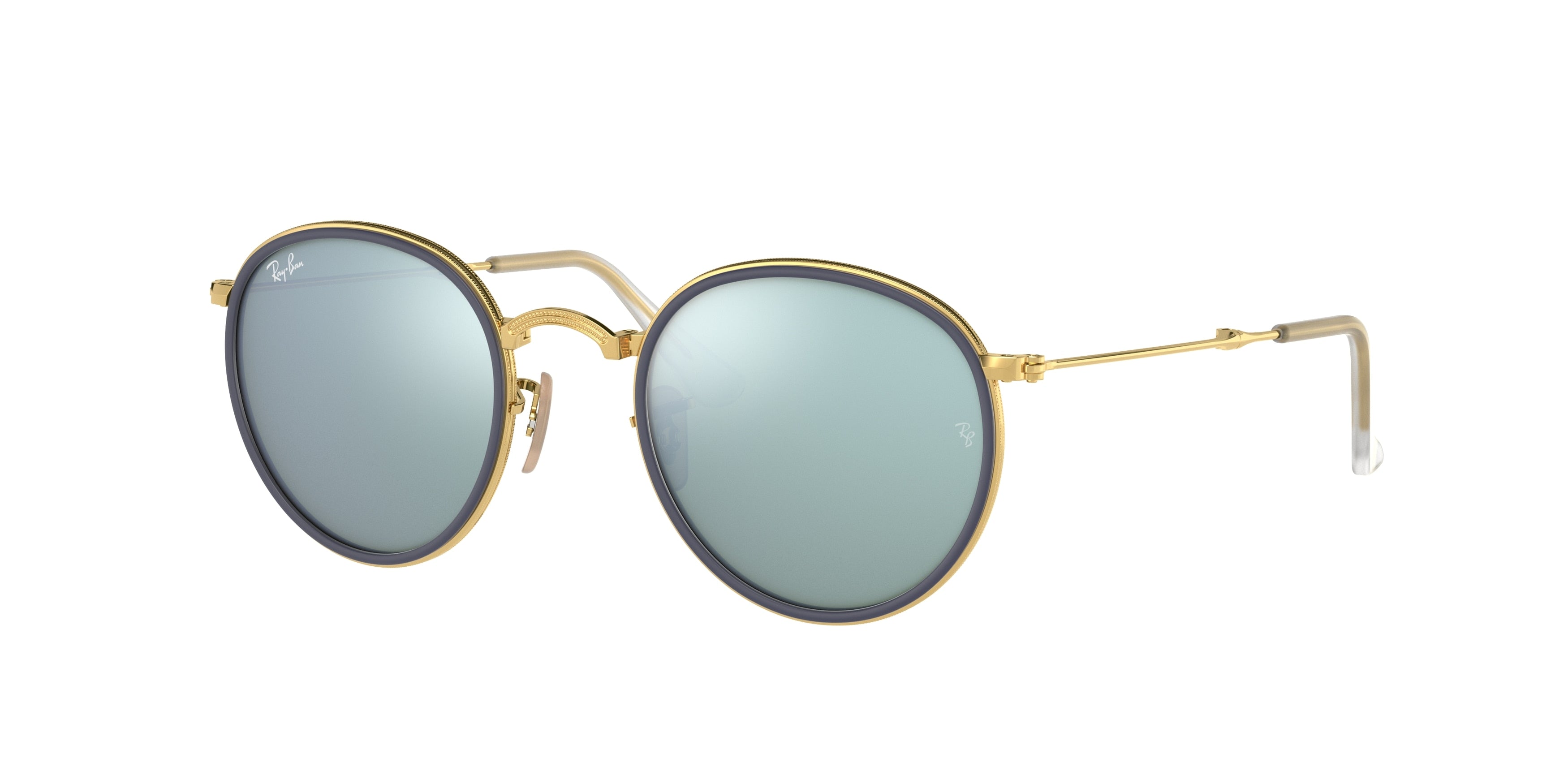Ray-Ban ROUND FOLDING I RB3517 Round Sunglasses  001/30-Gold 51-140-22 - Color Map Gold