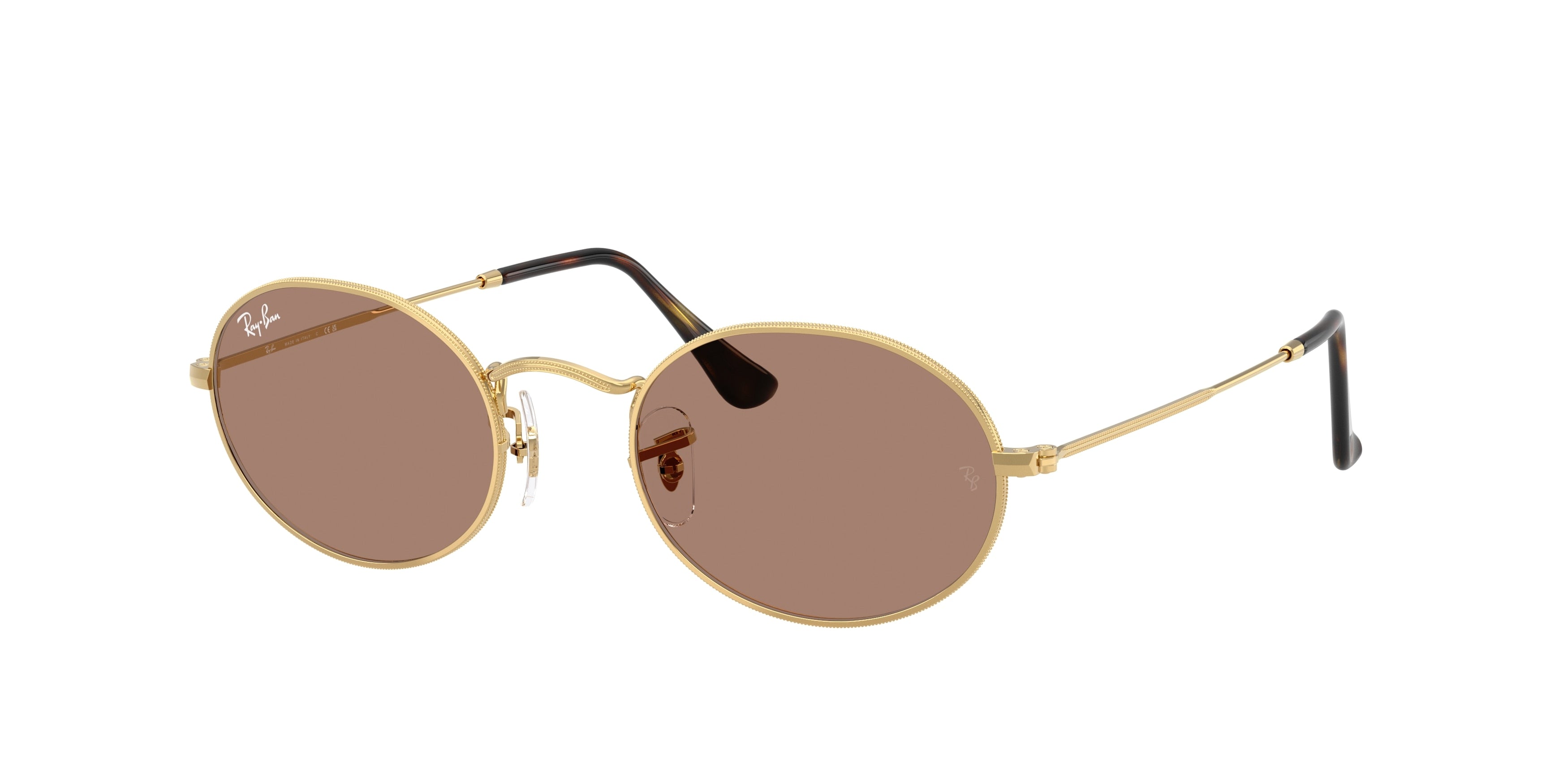 Ray-Ban OVAL RB3547 Oval Sunglasses  001/1A-Arista Gold 51-145-21 - Color Map Gold