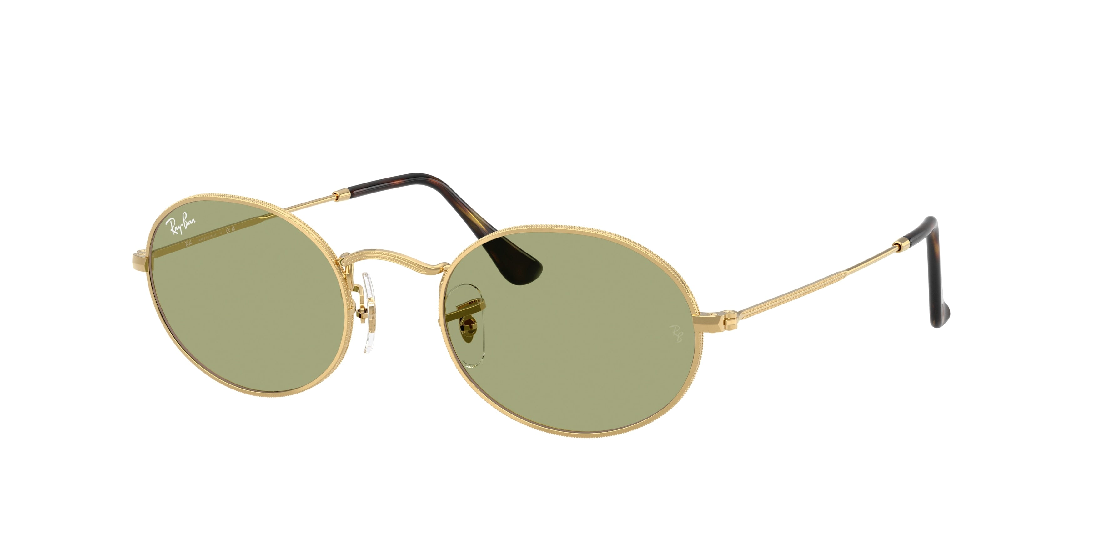Ray-Ban OVAL RB3547 Oval Sunglasses  001/4E-Arista Gold 51-145-21 - Color Map Gold