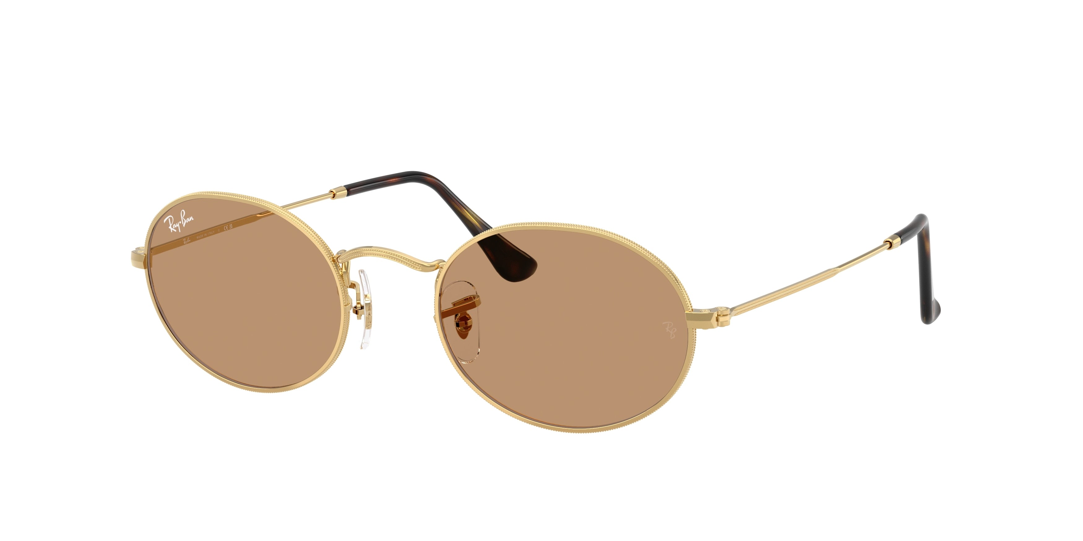 Ray-Ban OVAL RB3547 Oval Sunglasses  001/53-Arista Gold 51-145-21 - Color Map Gold