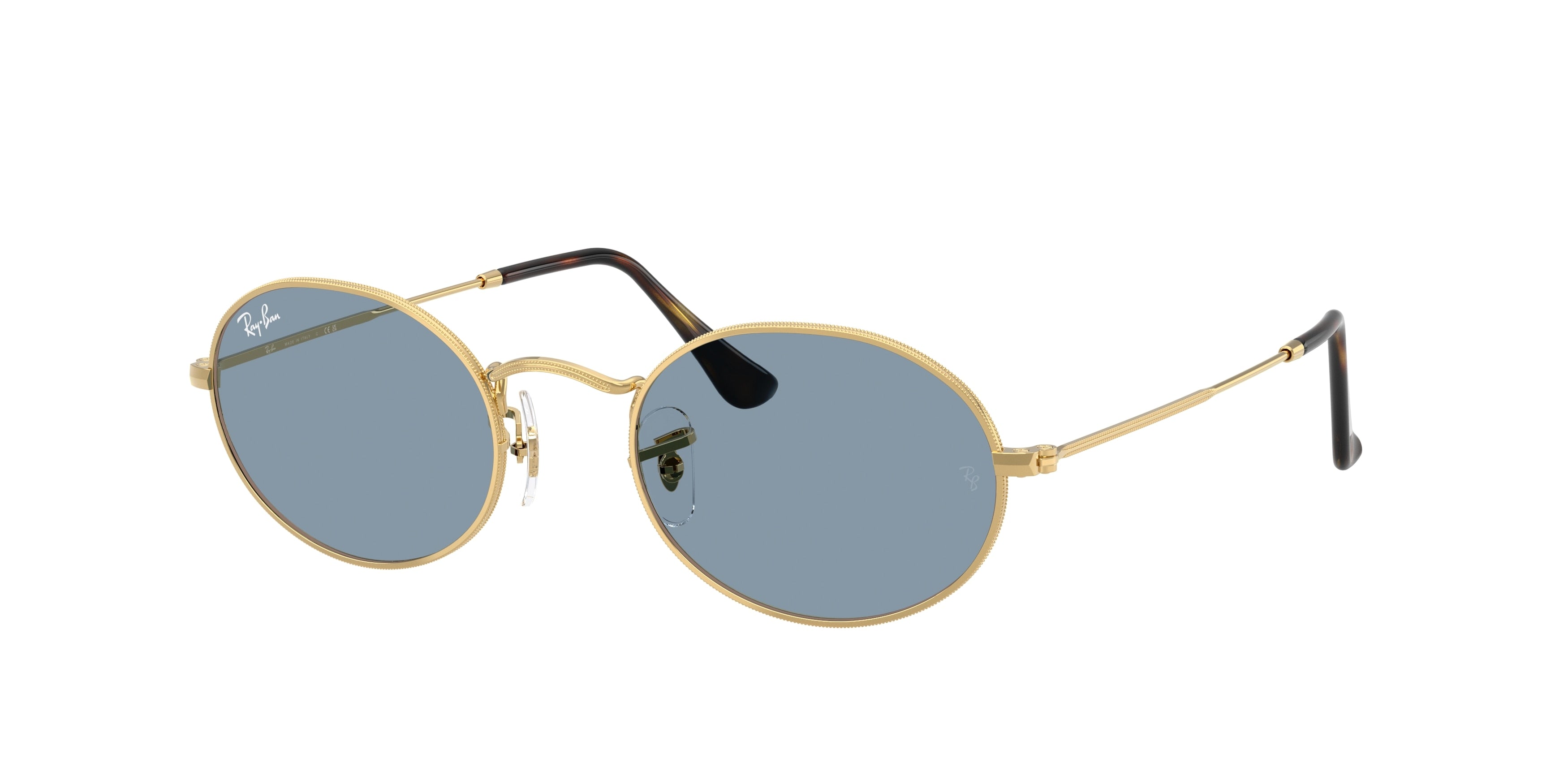 Ray-Ban OVAL RB3547 Oval Sunglasses  001/56-Arista Gold 51-145-21 - Color Map Gold