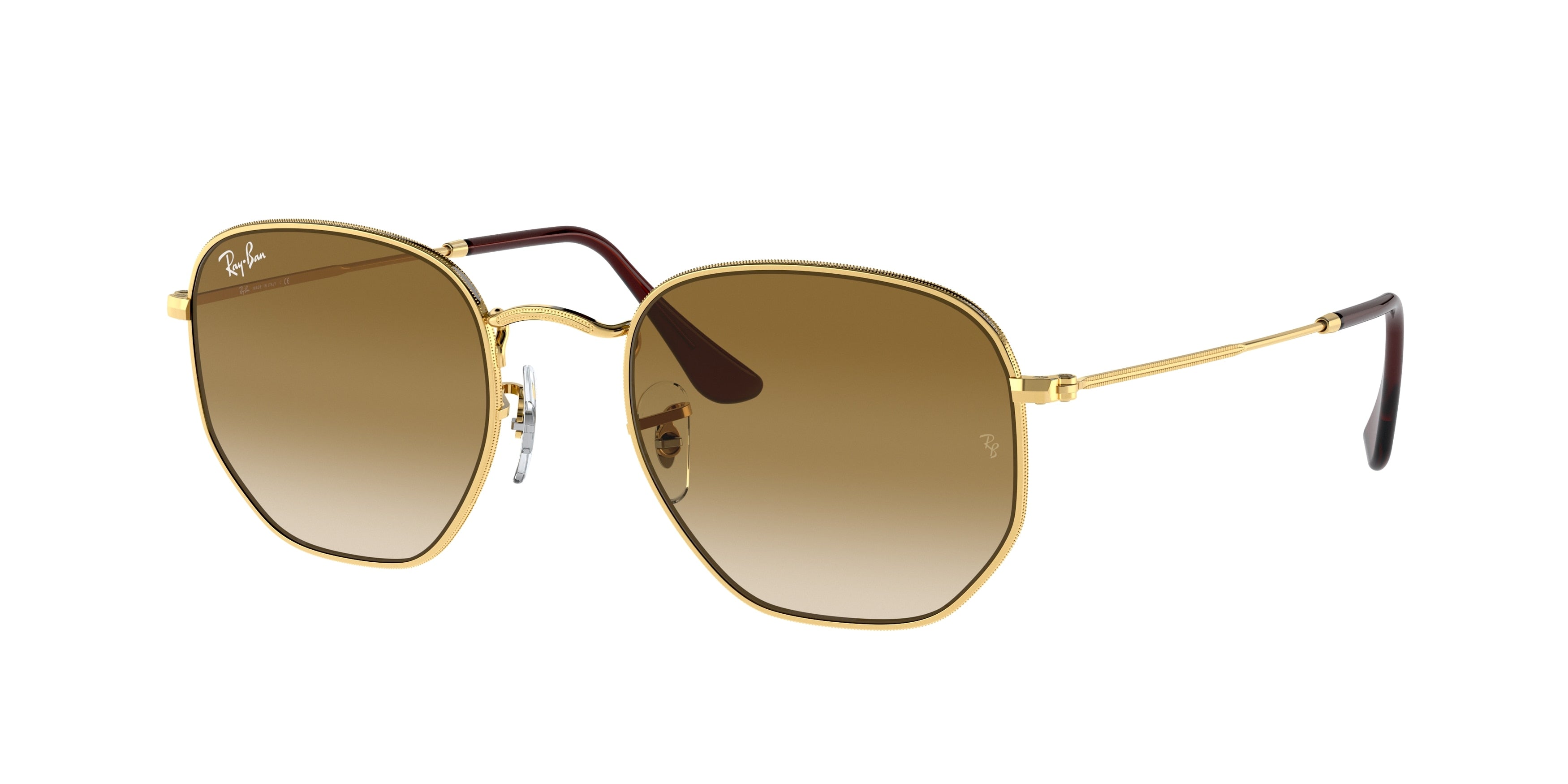 Ray-Ban HEXAGONAL RB3548 Irregular Sunglasses  001/51-Arista Gold 54-145-21 - Color Map Gold
