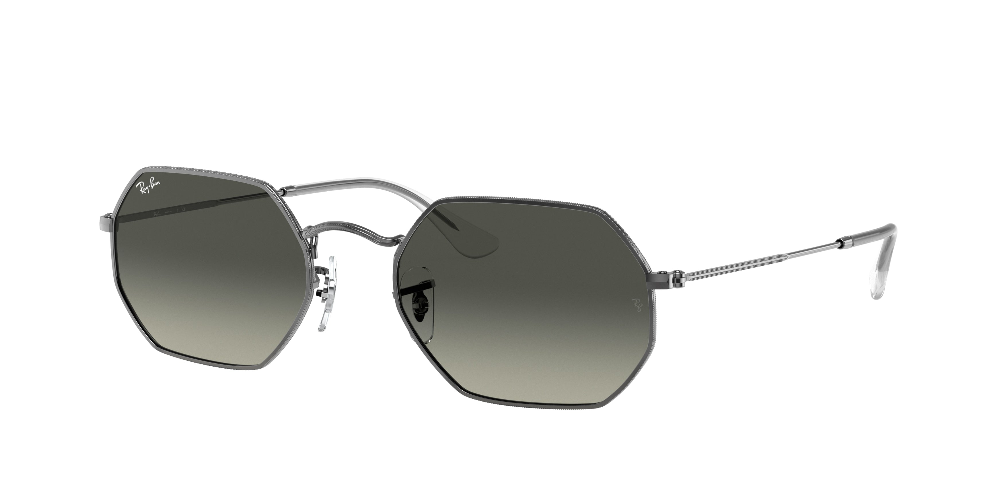 Ray-Ban OCTAGONAL RB3556N Irregular Sunglasses  004/71-Gunmetal 53-145-21 - Color Map Grey