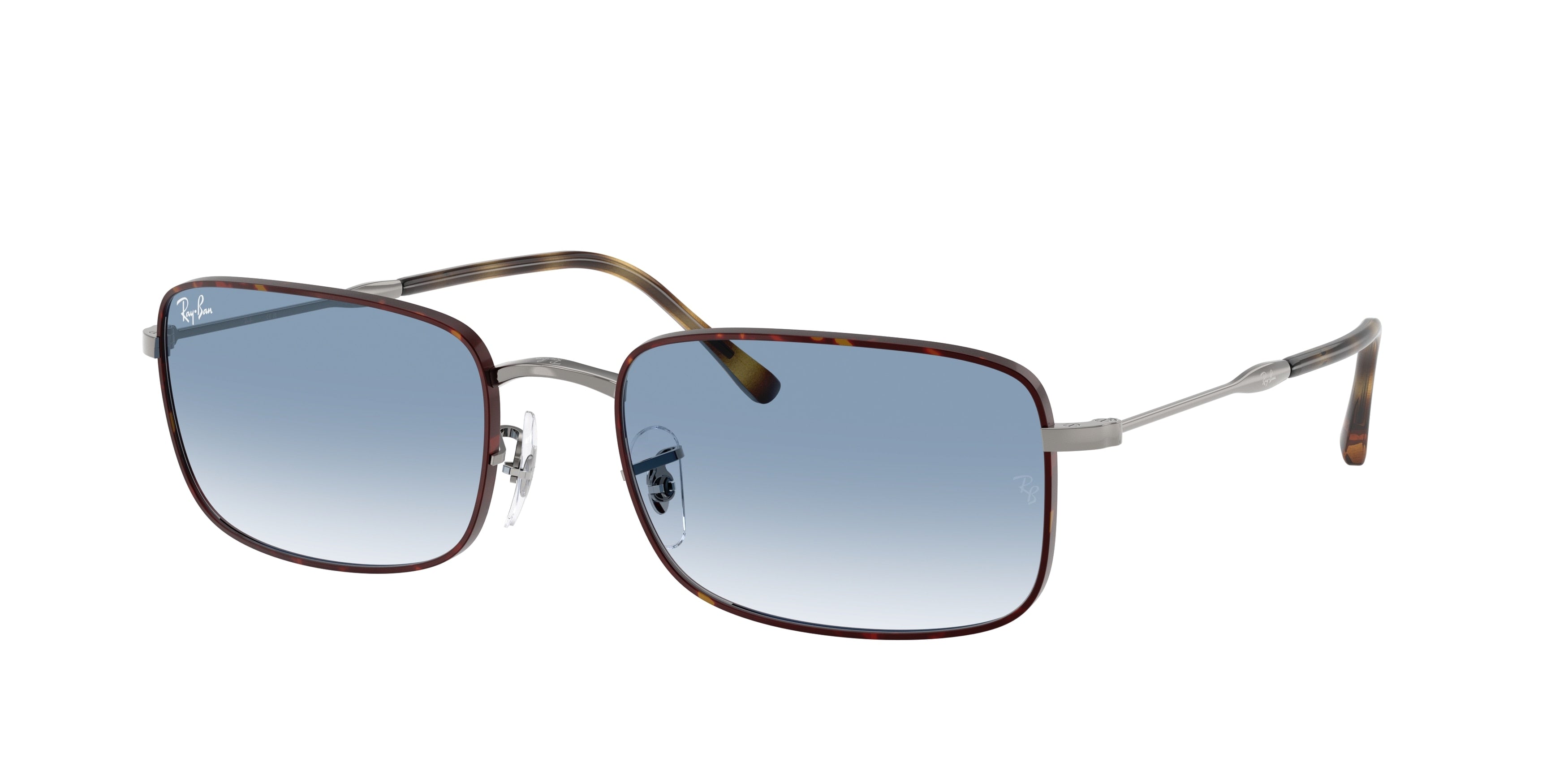 Ray-Ban RB3746 Rectangle Sunglasses  92703F-Havana On Gunmetal 59-145-20 - Color Map Tortoise