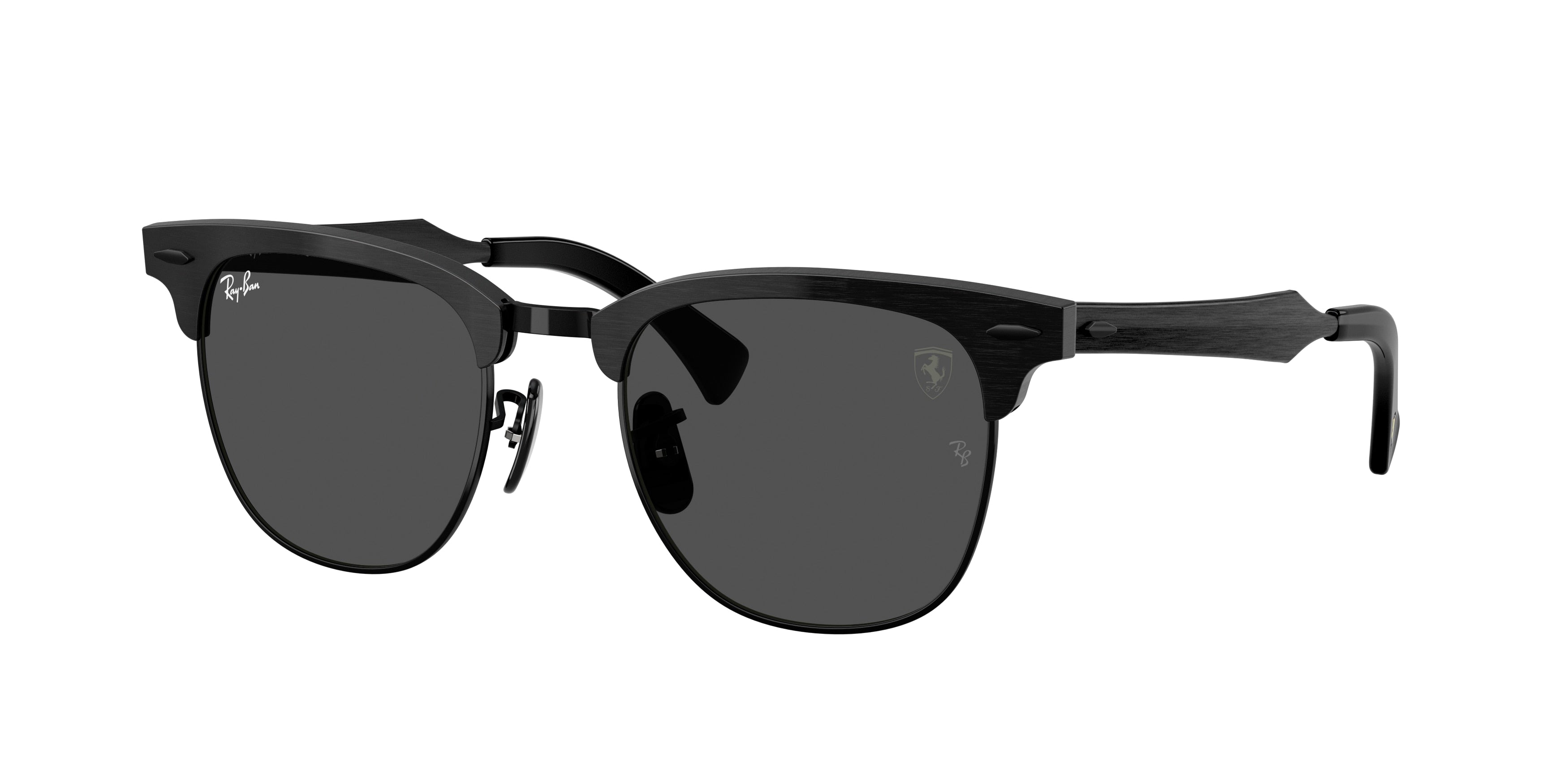 Ray-Ban RB3807M Square Sunglasses  F111B1-Brushed Black On Black 51-140-21 - Color Map Black