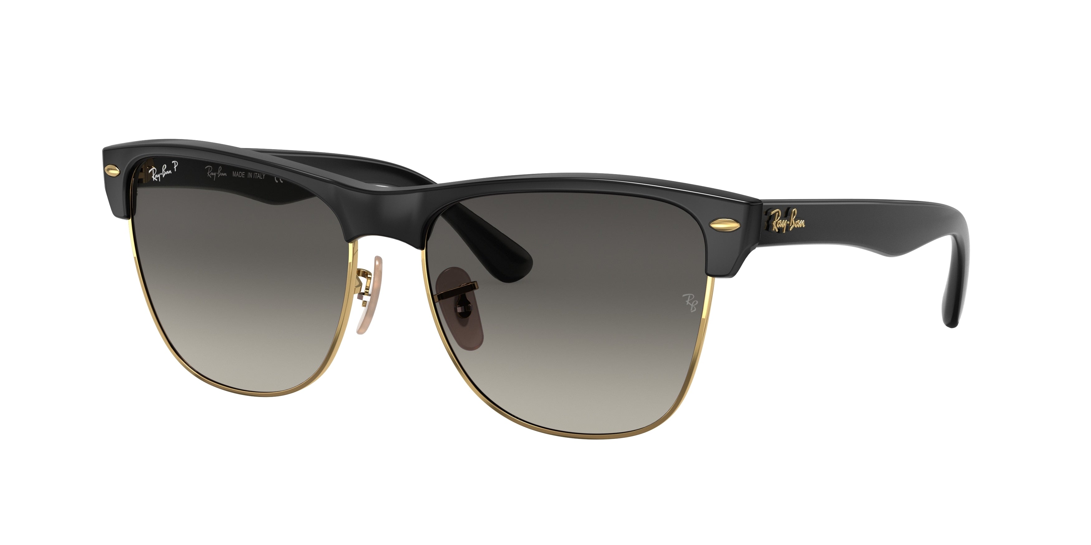 Ray-Ban CLUBMASTER OVERSIZED RB4175 Square Sunglasses  877/M3-Black 57-145-16 - Color Map Black
